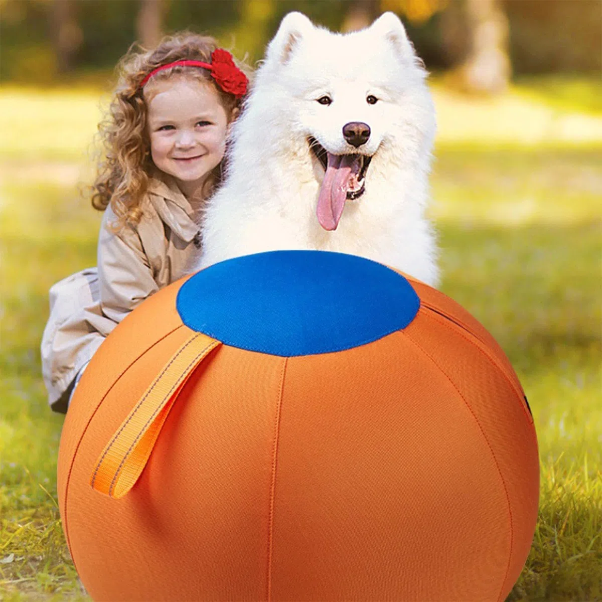Pelota para perros, juguete inflable gigante resistente al desgarro, de 45 cm, para jugar al aire libre e interior, cachorros, ejercicio, enriquecimiento
