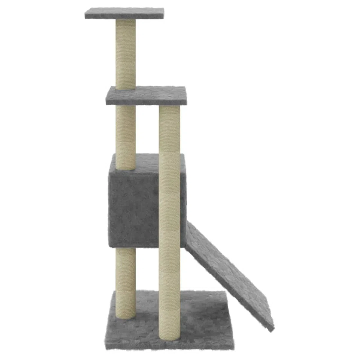 Rascador para Gatos con Postes de sisal, LAPOOH Arbol para Gatos, Gatos Accesorios, Arranhador para Gatos, Arbol Rascador Gatos, Gris Claro 92 cm