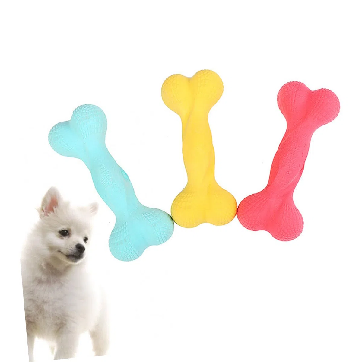 FRCOLOR 6 Piezas de golosinas interactivas para Mascotas Dogman Juguetes de Entrenamiento para Mascotas Juguetes para Cachorros de Limpieza para mordedura de Perro Limpio