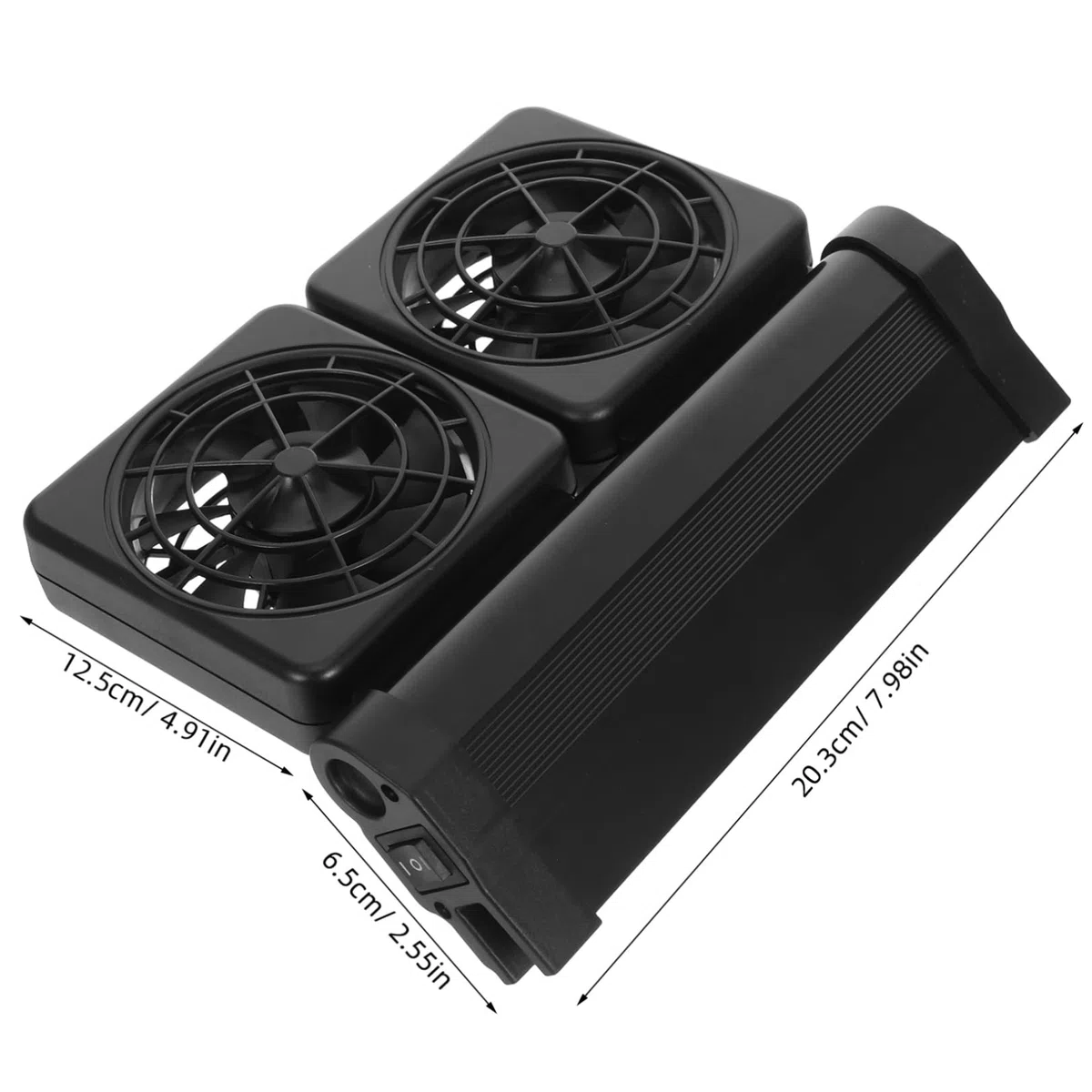 Ventilador de Refrigeración para Pecera con Borde, Abs Negro 2 X 1.9w