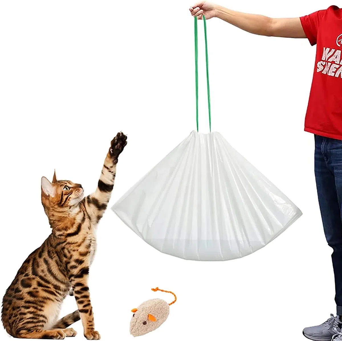 20 bolsas de arena jumbo para gatos, 46 x 19 pulgadas, extra grandes, resistentes, con cordón para bandeja de arena para mascotas y gatos (sin perfume)