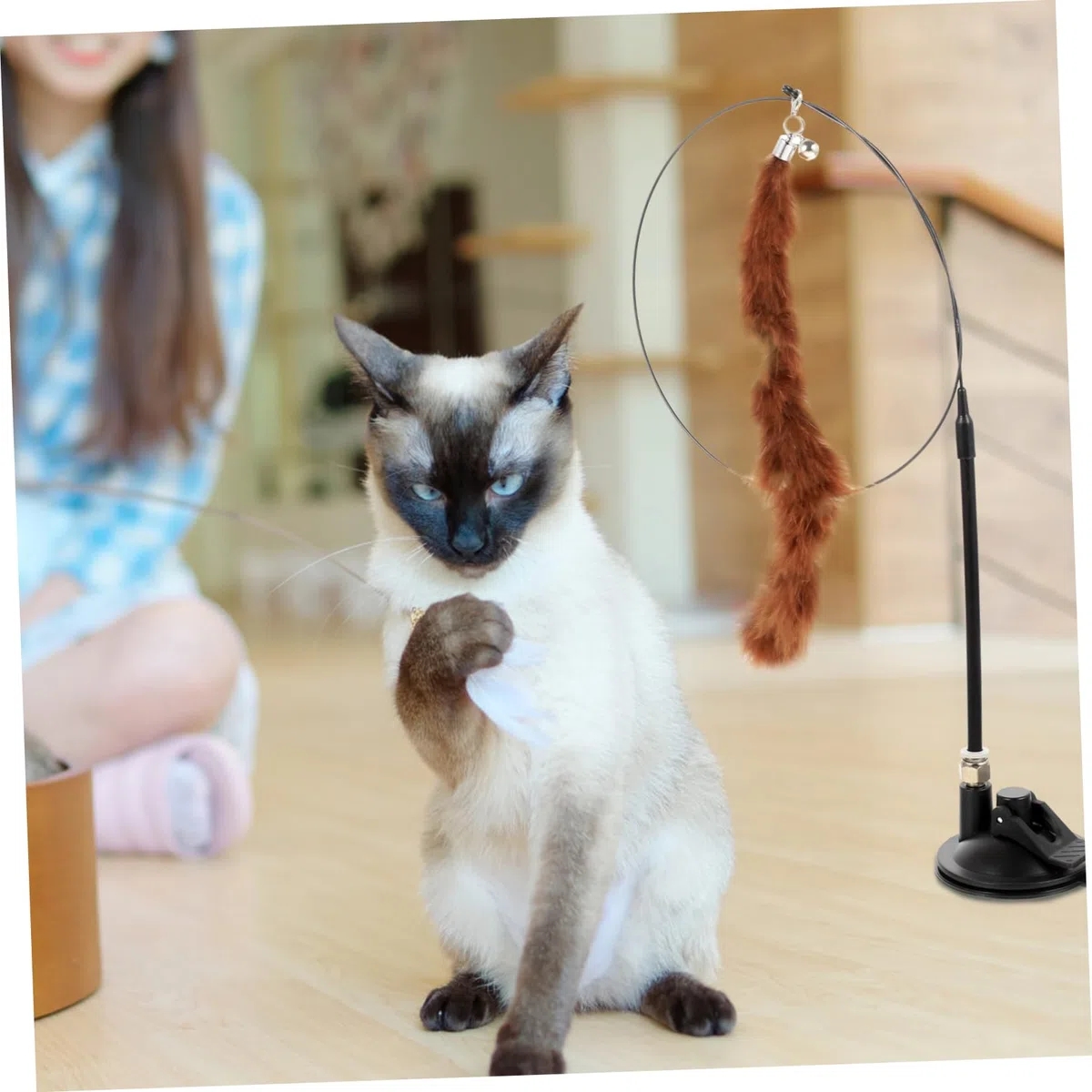 DOITOOL 24piezas Varita Teaser De para Gatos Interactivo De Ventosa Juguete para Aliviar Estrés y Fomentar Ejercicio Mascotas