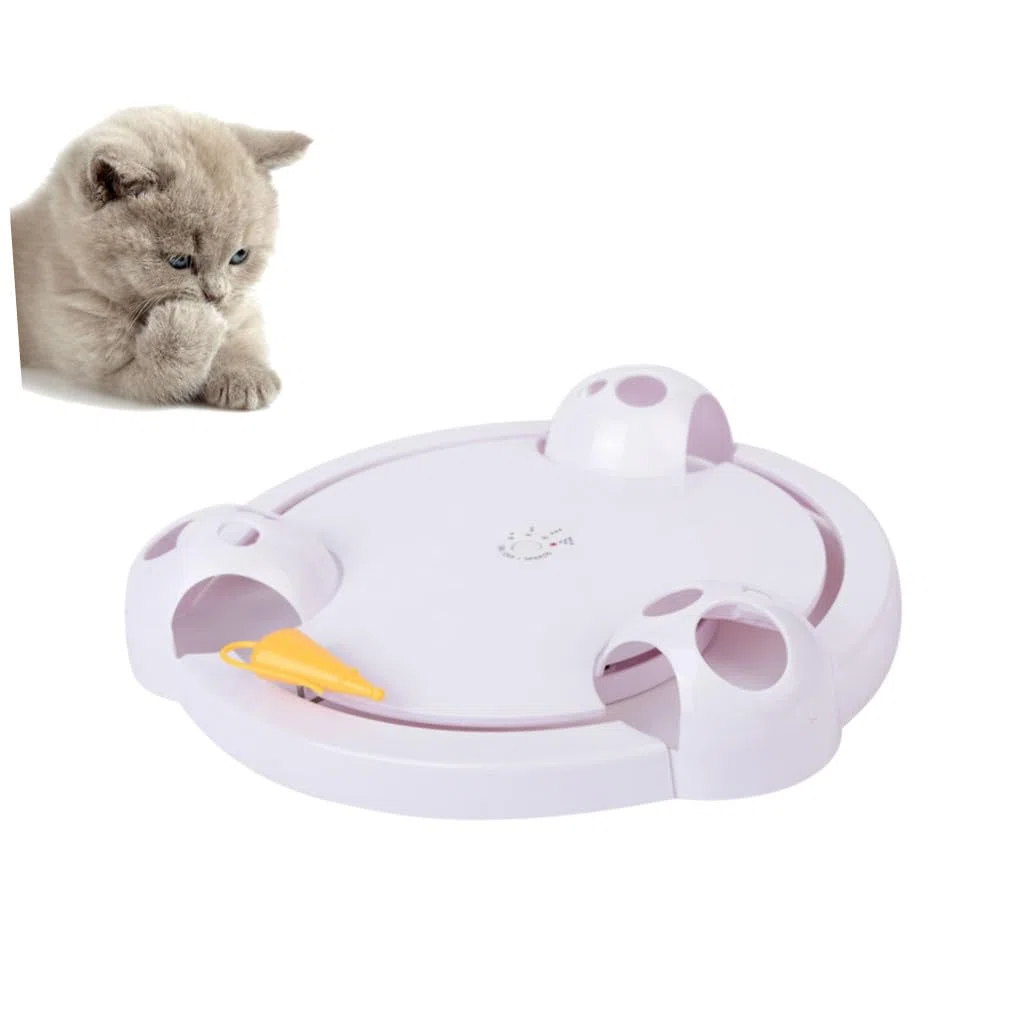 DOITOOL 1 Pc Juguetes electricos Juguete para Gatos Juguetes eléctricos para Gatos Palo de Gato burlón Juguete Giratorio para Gatos Mascota Teaser de Gato