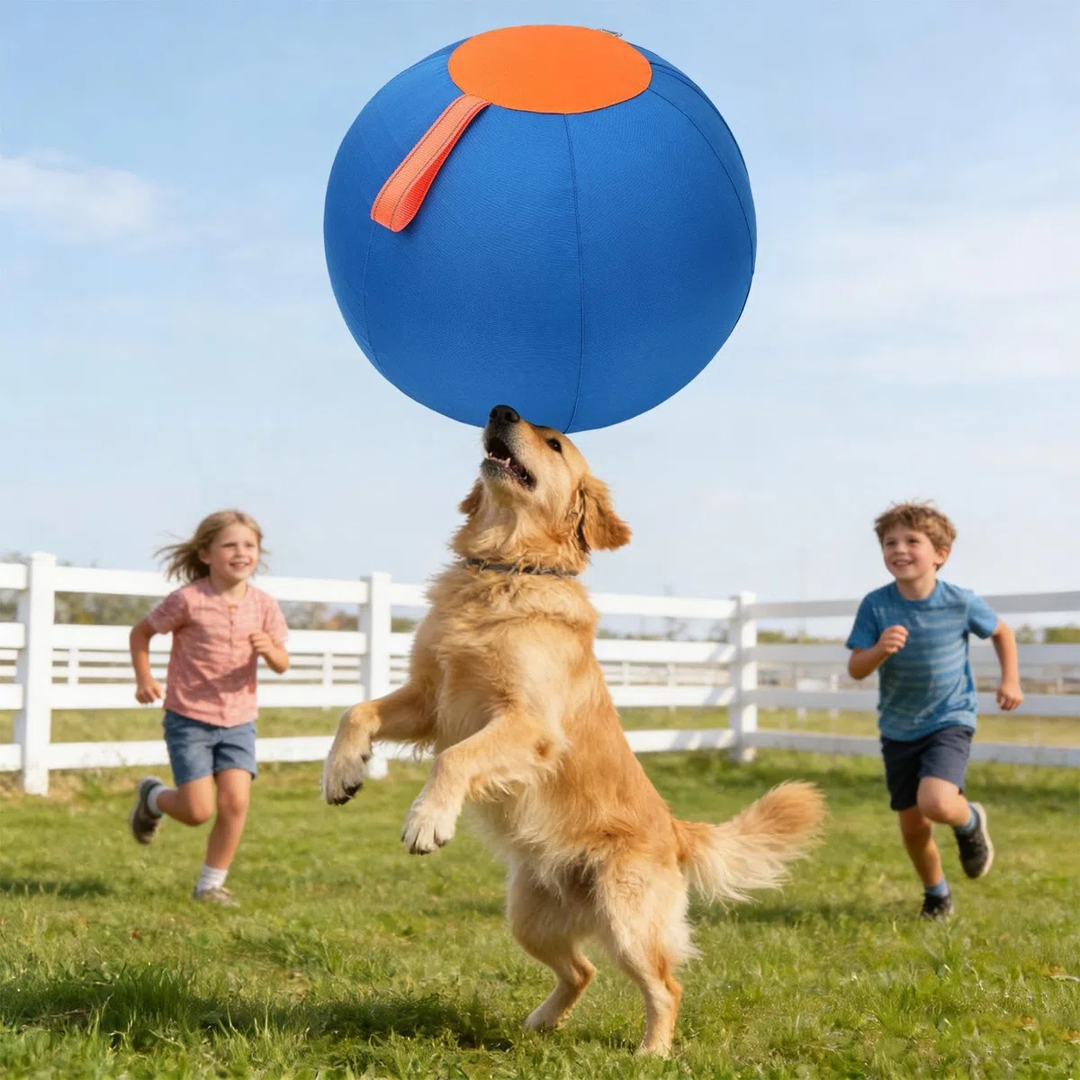 Pelota para Perros de Pastoreo Ejercicio para Cachorros con Pelota Inflable | Juguete de balón gigante para perros para Jardín, Terraza, Parque, Apartamento, Hogar, Oficina, Refugios y