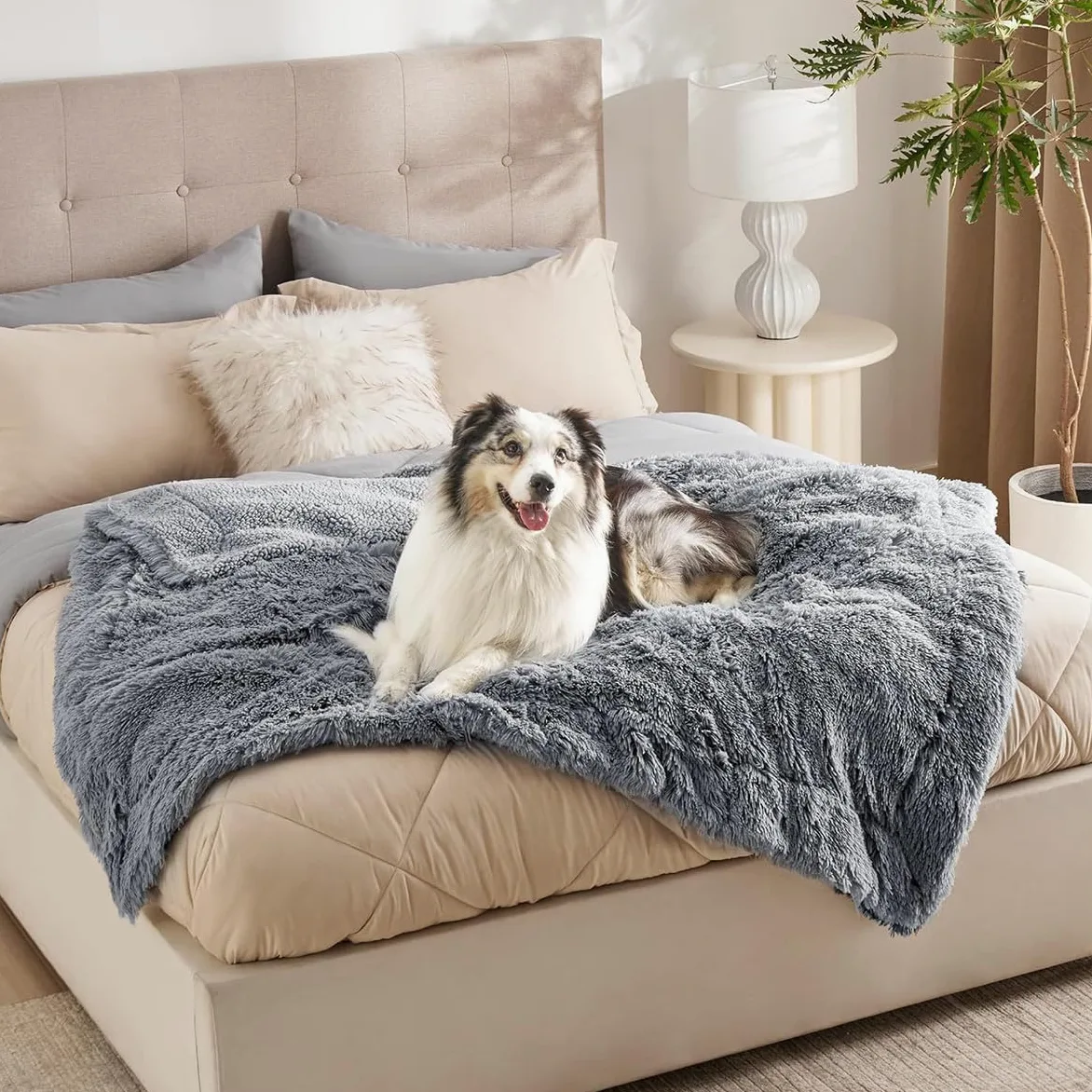 Mantas impermeables para perros, mantas grandes y medianas para cachorros, gatos, manta a prueba de fugas para protector de sofá cama, tapete térmico suave y cálido para dormir (negro, 145 x
