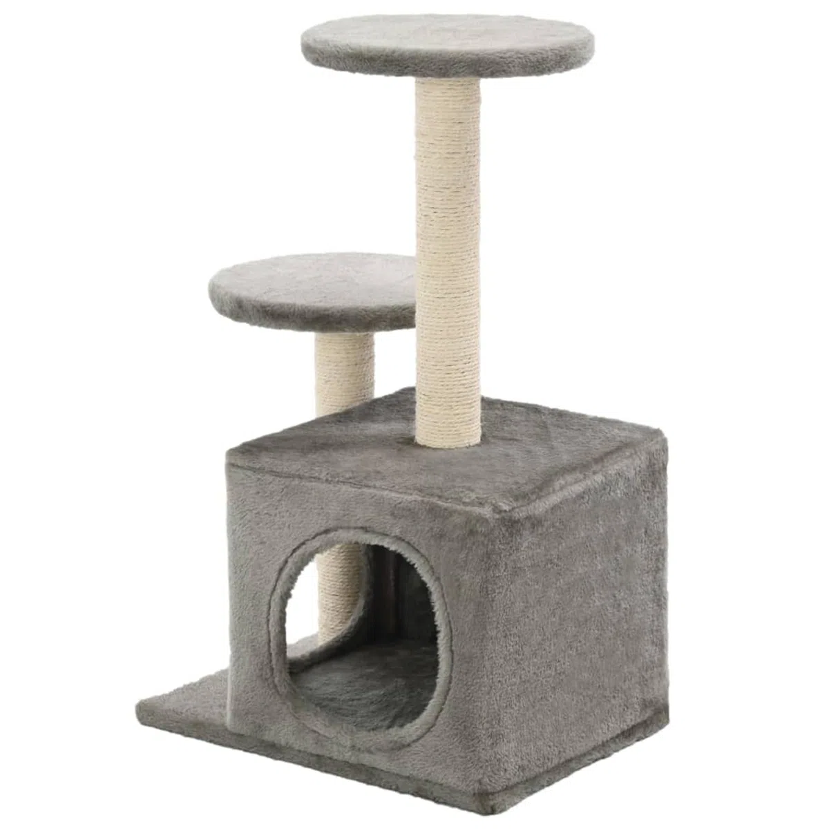 ShGaxin Rascador para Gatos con Poste rascador de sisal 60 cm Gris, Rascador Gato, Arbol Rascador para Gatos, Gatos Accesorios, Torre Gatos, Arranhador para Gatos, Casa para Gatos
