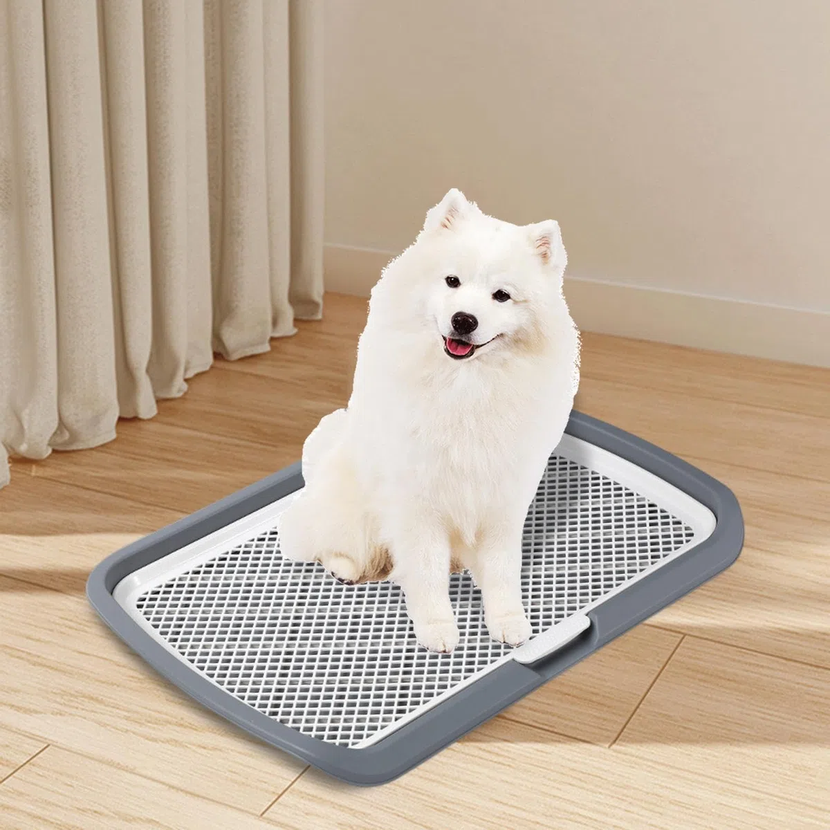 Bandeja de Entrenamiento para Cachorros, Orinal de Interior para Perros Que Facilita La Limpieza, Gris