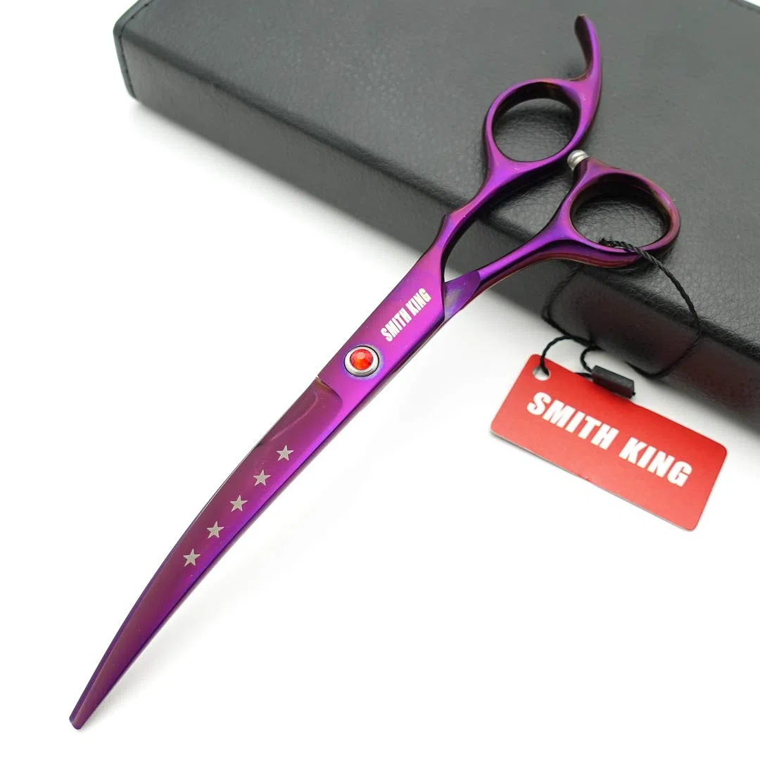 Juego de tijeras de aseo profesional para mascotas, rectas y finas y curvadas, juego de 4 piezas para aseo de perros.