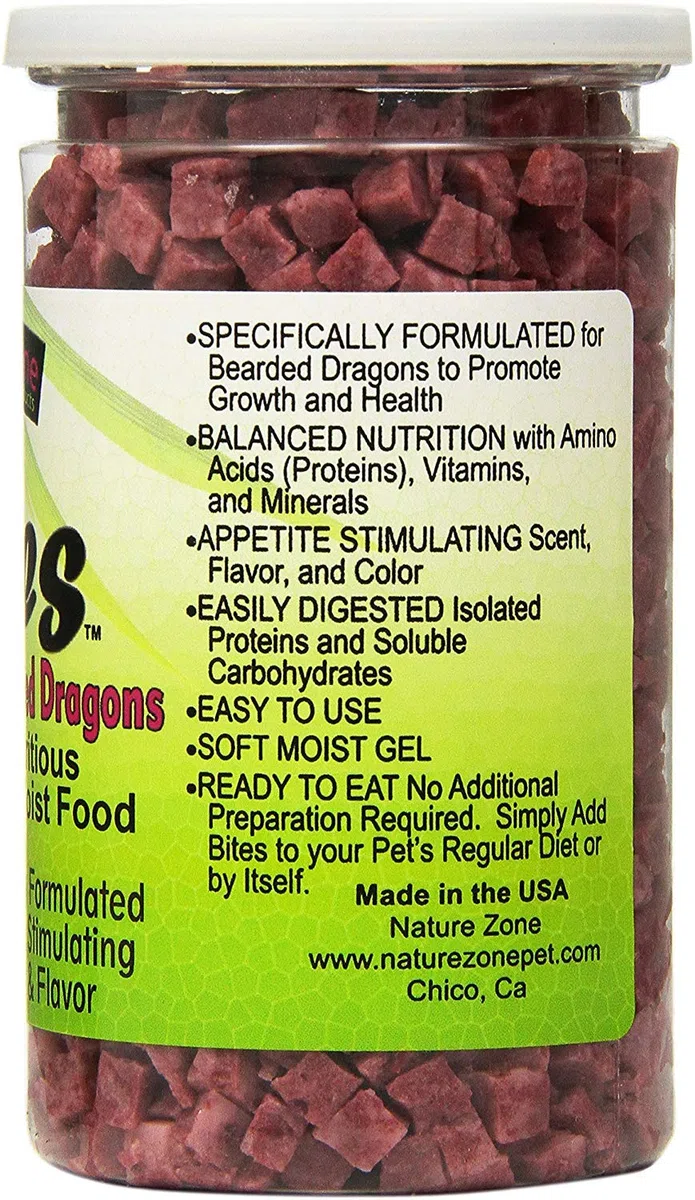 Nature Zone Bearded Dragon Bites Nutritious Soft Moist Food 9oz - 3 Pack