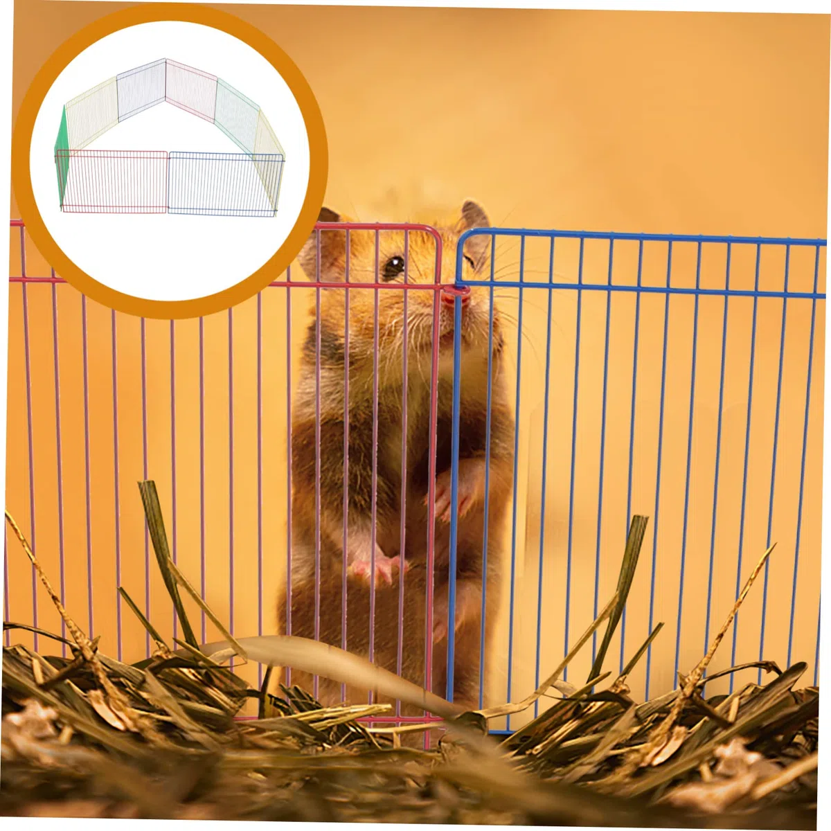 8piezas Jaula De Partes para Cobayas Conejos Hámsters Chinchillas y Erizos Parque De Animales Pequeños Refugio Seguro
