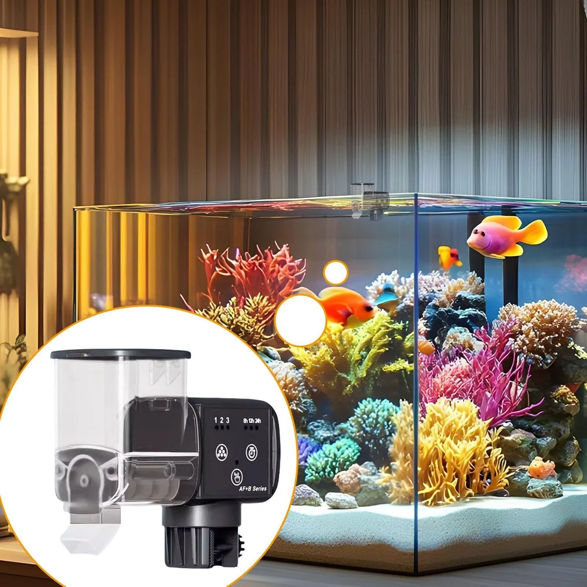 Dispensador de alimentos para peces de acuario dispensador automático