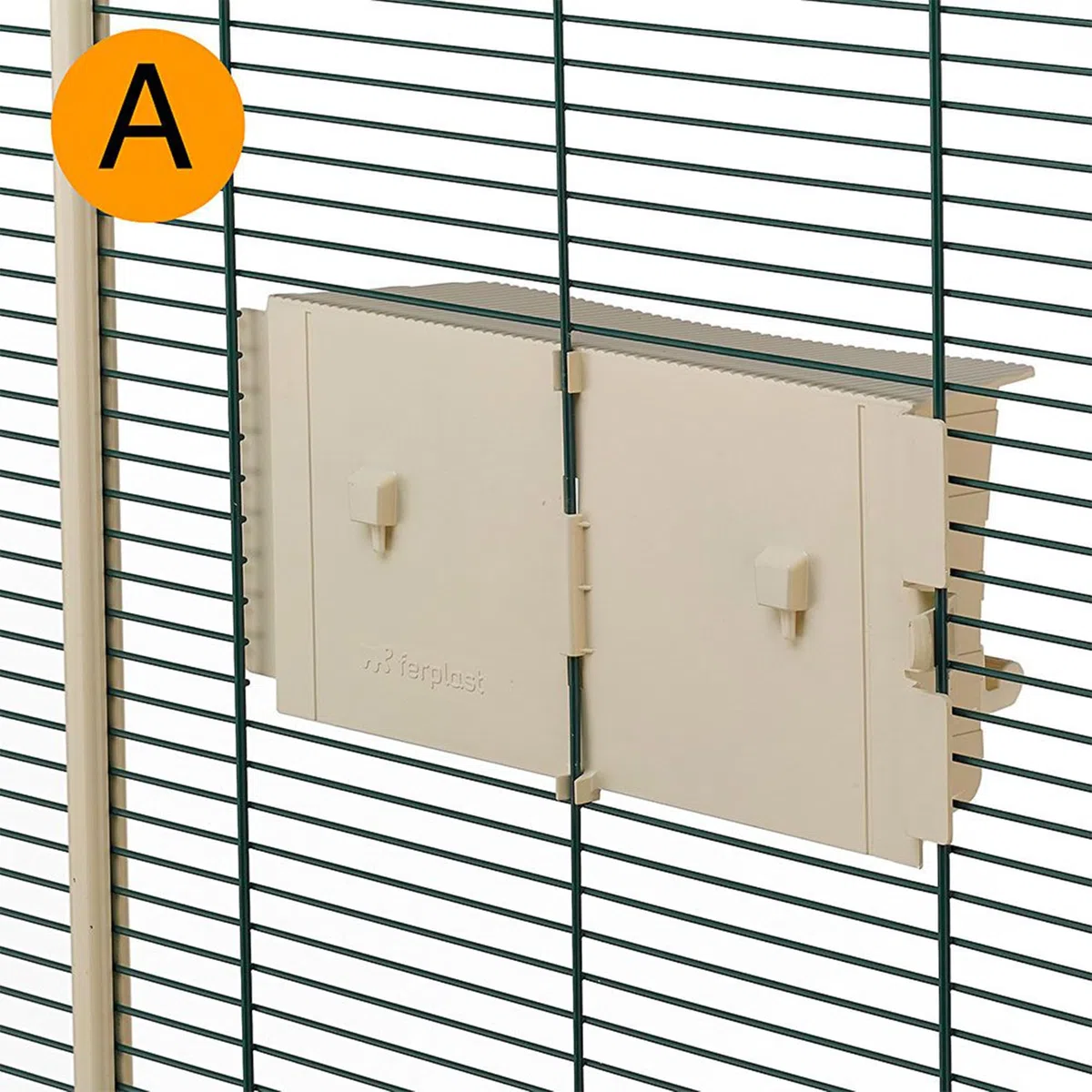 Ferplast Jaula para Pájaros, Aviario Nota Medium Exterior Interior Pájaros, Canarios, Periquitos, Cotorras, Agapornis, de Metal, Todos los Accesorios Comedero Perchas Ruedas, 95 x 64 x h 165.5 cm.