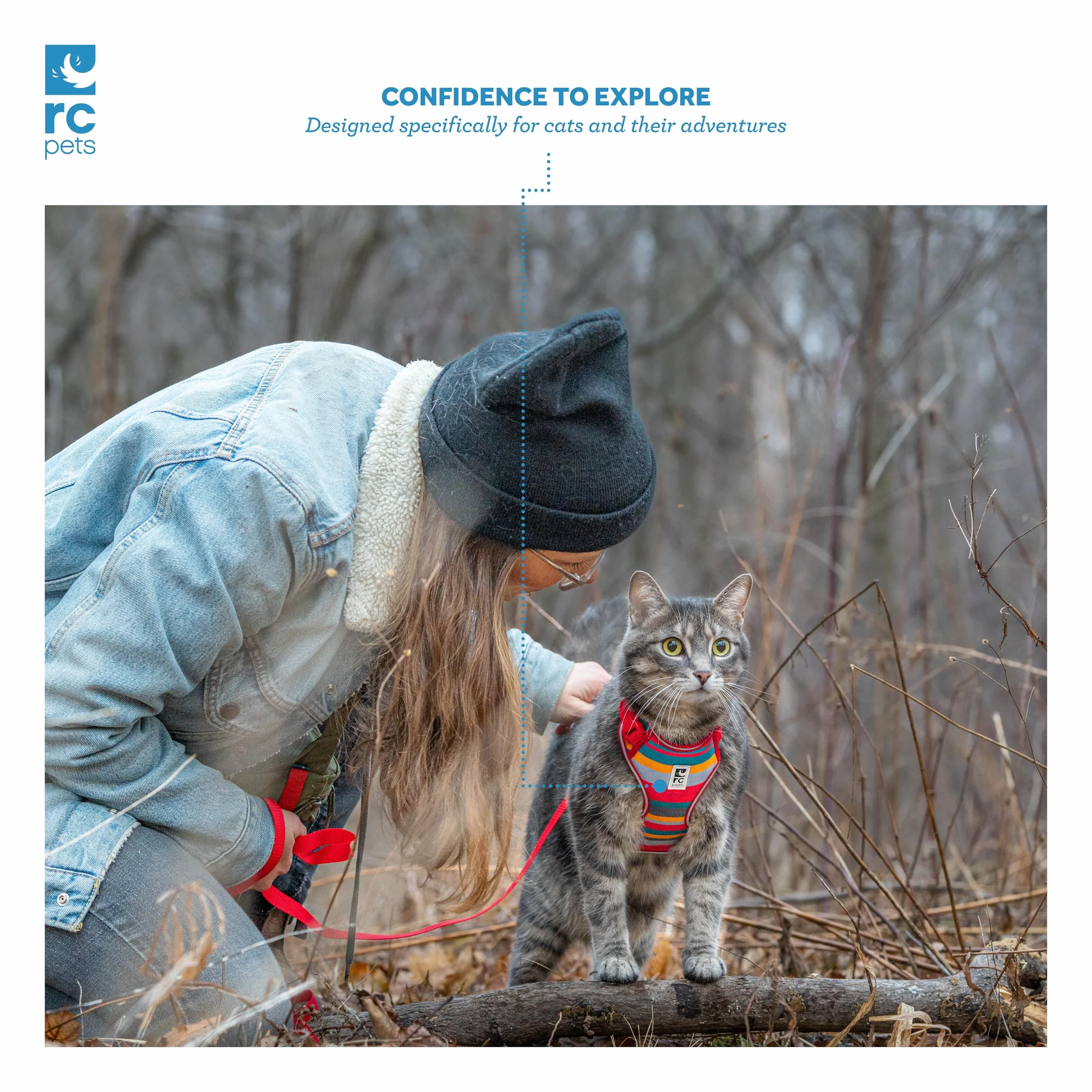 RC Pet Products Adventure Kitty - Arnés para pasear Gatos, Mediano, Margaritas (53804347)
