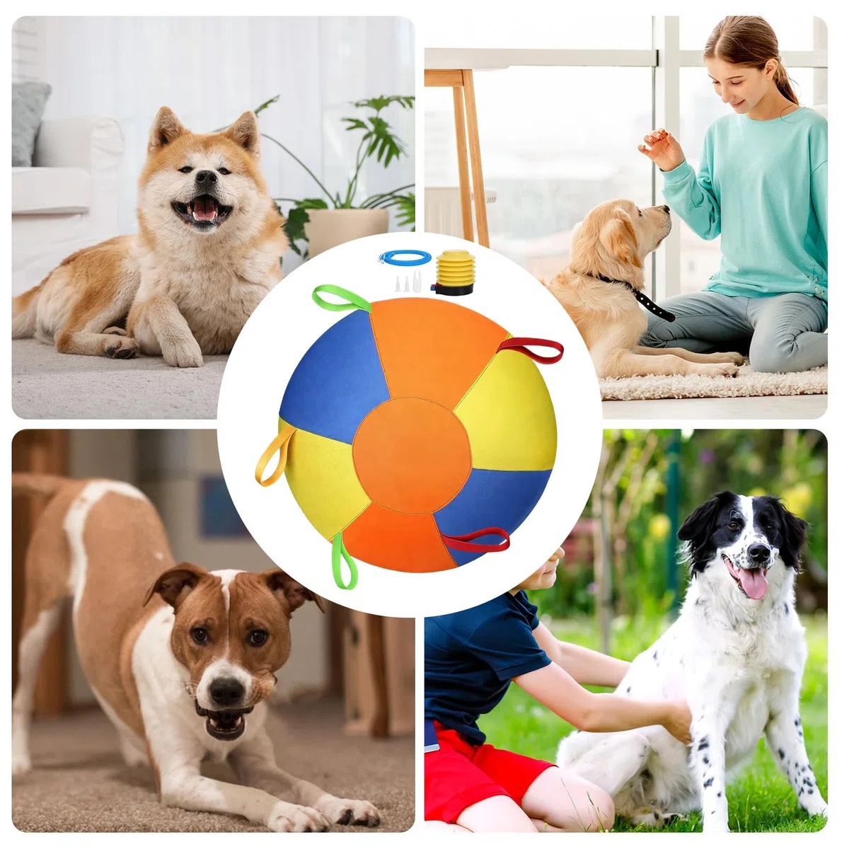Pelota de Pastoreo para Perros Juguete Interactivo Calmante para Mascotas | Juguete de ejercicio al aire libre para perros para Perros Pequeños, Medianos, Grandes, Masticadores, Exterior, Jardín