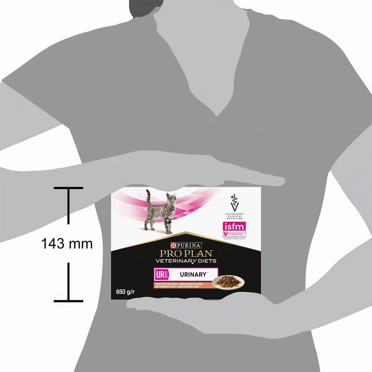 pro plan Veterinary Diets UR St/Ox Urinary Salmon, Pack de 4, 4 x 10 x 85 g, Alimento dietético para gatos adultos, Puede contribuir a la disolución de piedras de estruvita