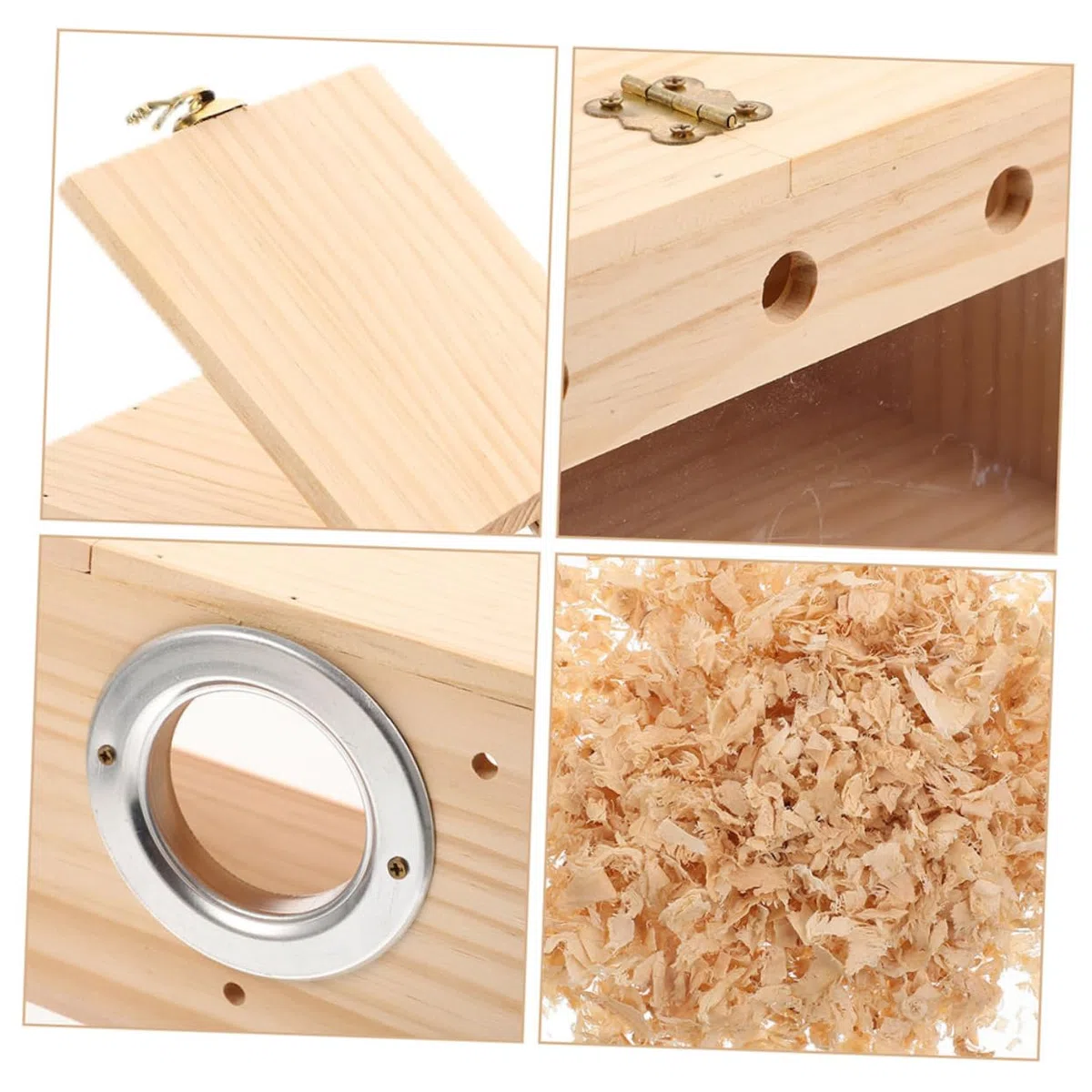 Toddmomy Caja De Cría De Loros Nidos De Pájaros para Jaulas Juguetes De Aves para Periquitos Casa De Pájaros Nido De Pájaro De Madera Accesorios De Aves Nido De Pájaro De Madera Madera