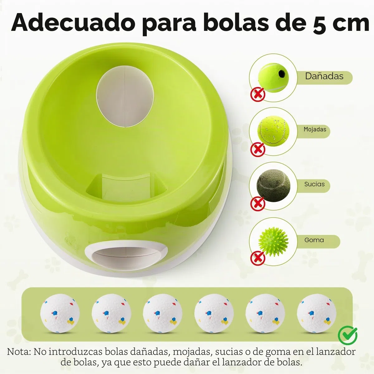 Dispara pelotas para perros, lanza bolas para perros automática, bola interactiva con 6 mini de tenis, lanzador de pelotas de tenis, distancias ajustables 3/6/9 m para pequeñas y medianas