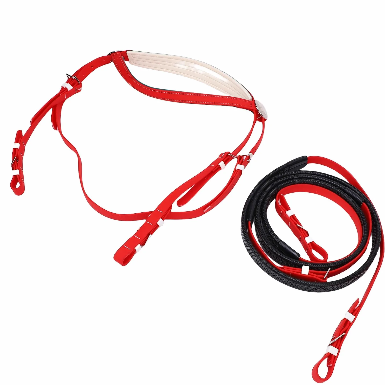 Fdit Halter de Caballos Rinte Premium Cómodo para Actividades Ecuestres Suministros de Equipos de Caballos Nylon de Cuero PVC