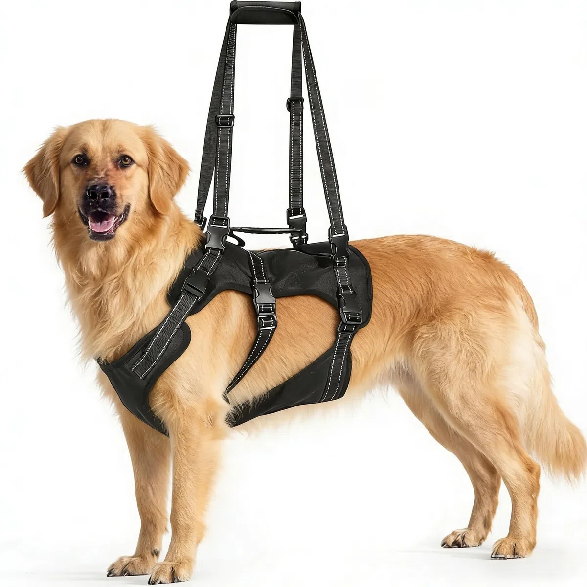 BENCMATE Arnés de elevación para perro, correa de recuperación ajustable con tiras reflectantes cosidas, chaleco de rehabilitación para perros, chaleco transpirable para ancianos, discapacitados,
