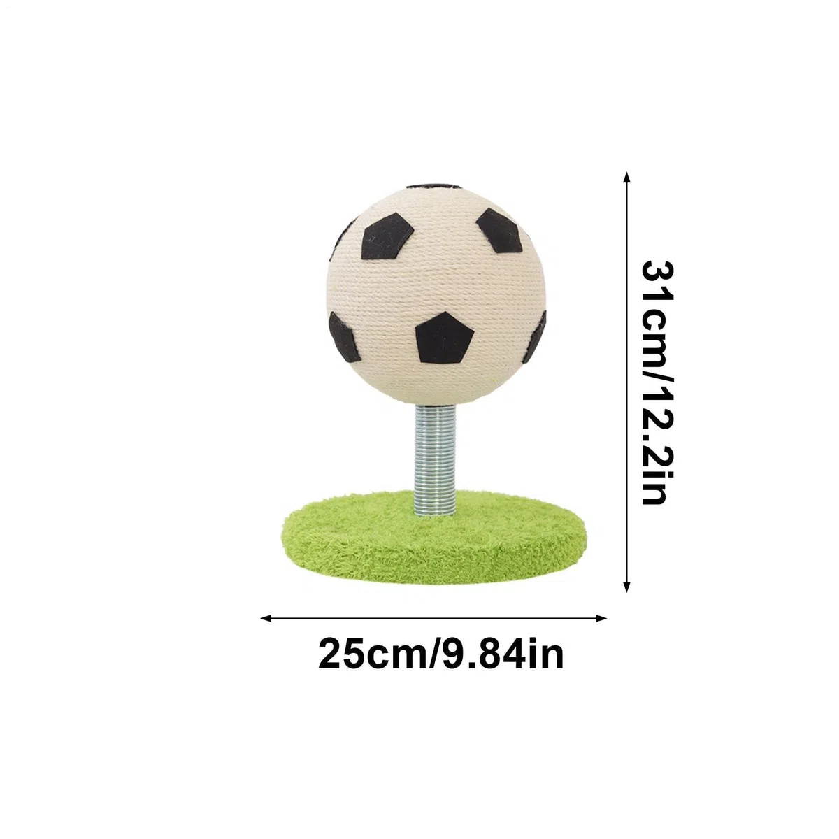 Pelota Rascador para Gatos Juguete de Fútbol Rascador para Mascotas | Pelota Antiaburrimiento Para Gatitos para Alivio del Estrés y Diversión en Interior y Exterior Ejercicio y Entrenamiento