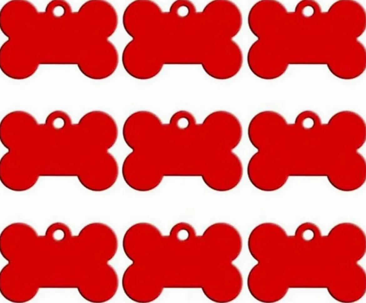 100 piezas de placas de identificación para perros y gatos grabadas a medida, etiquetas de identificación para perros en albo, etiquetas de identificación para mascotas de aluminio redondas, etiqueta