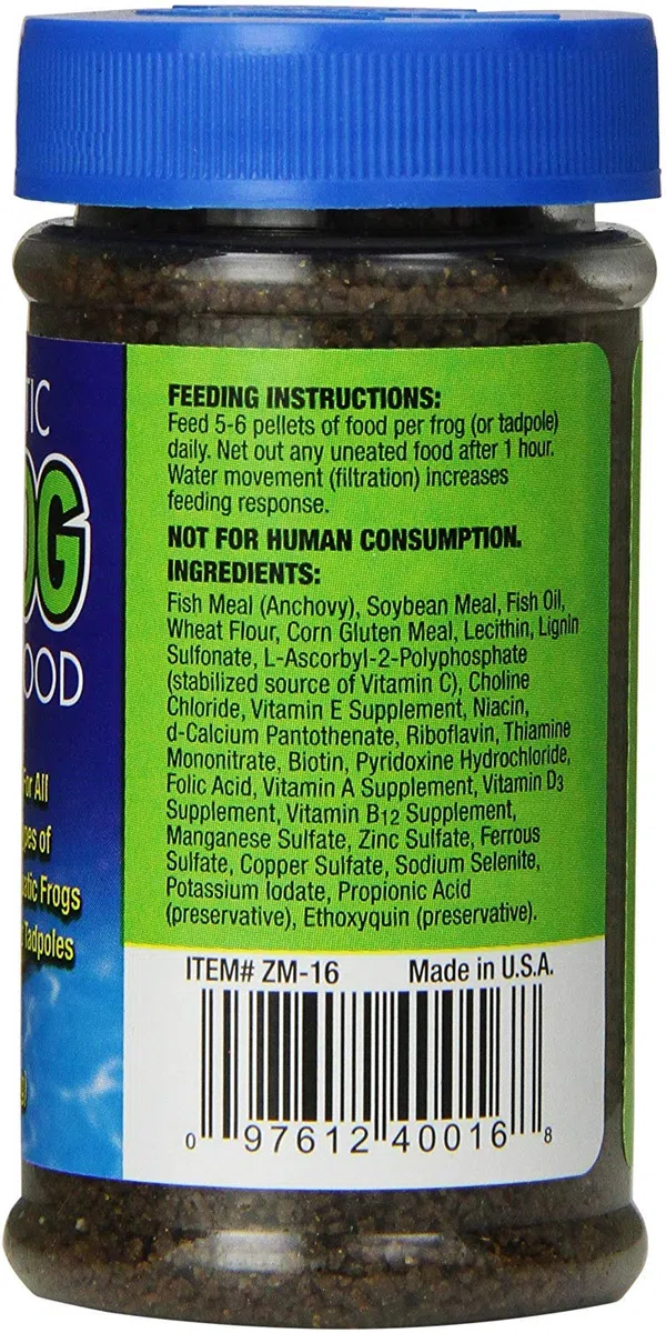 Zoo Med Aquatic Frogs and Tadpoles Healthy Food Micro Pellet 2 Ounces - 10 Pack