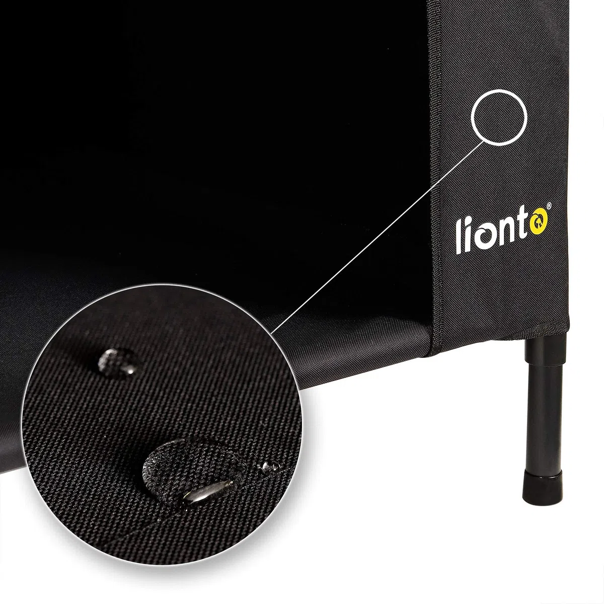 lionto Cama para Perros Cubierta Cama elevada con Techo para Perros, (S) 90x65x85 cm Negro