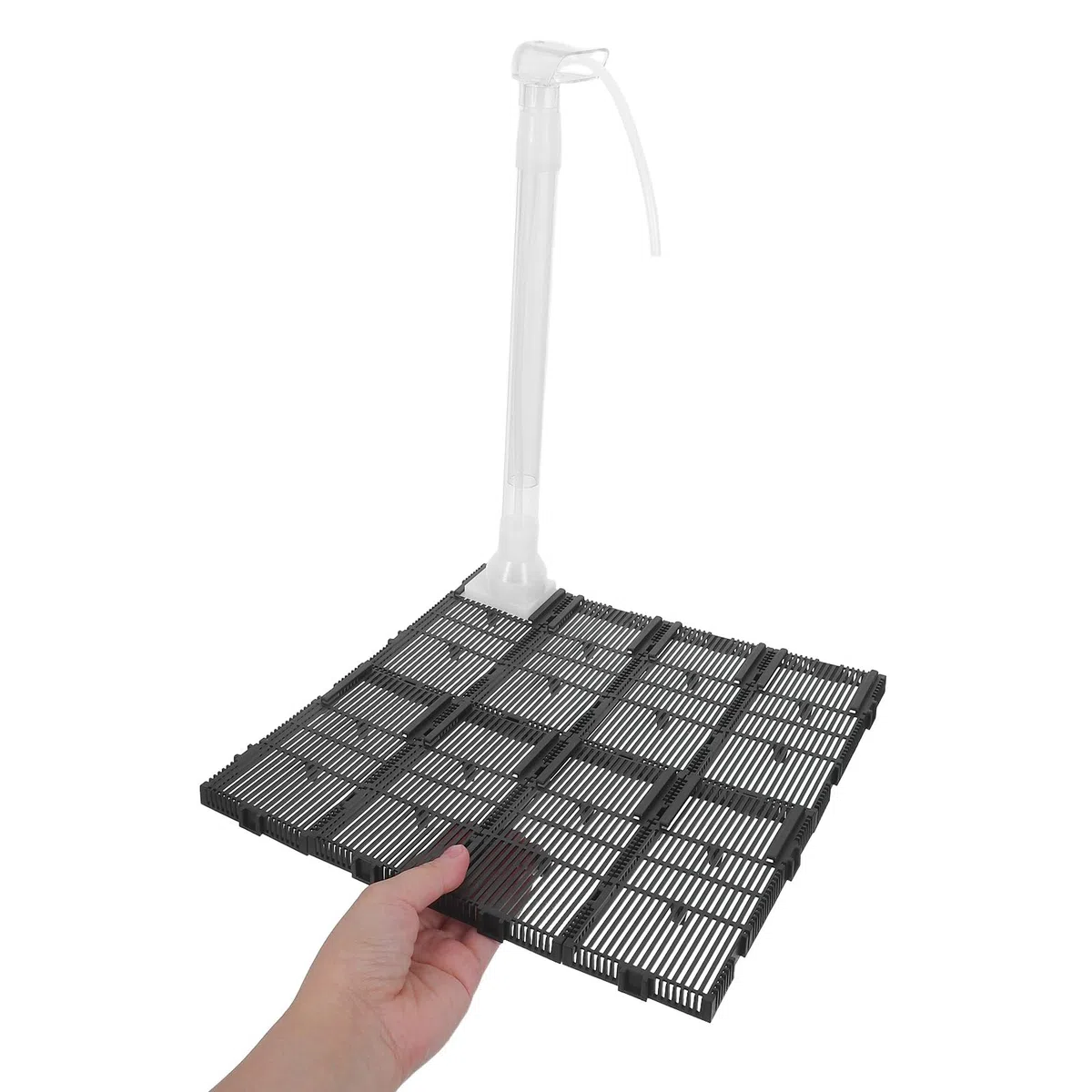 1 Juego de Filtro de Fondo para Acuario, 32 Placas de 14 x 7 cm, Sistema de Fondo para Agua Limpia, con Tubo de elevación para acuarios de Agua Dulce y Salada.