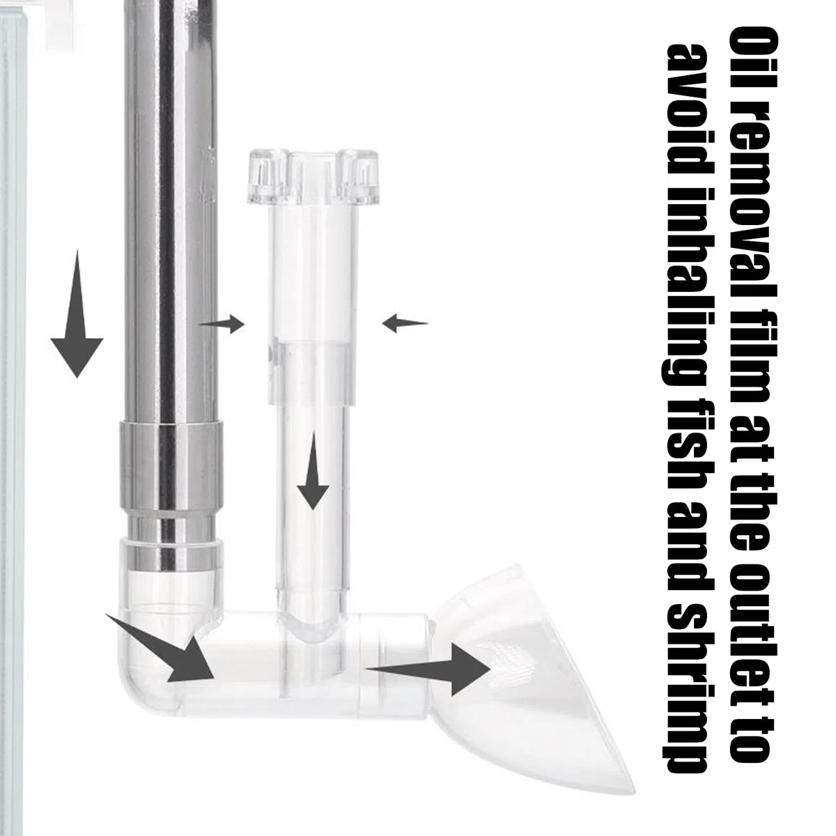 Tubería Skimmer Acuario Tubos Ajustables Acero Inoxidable Alta Resistencia
