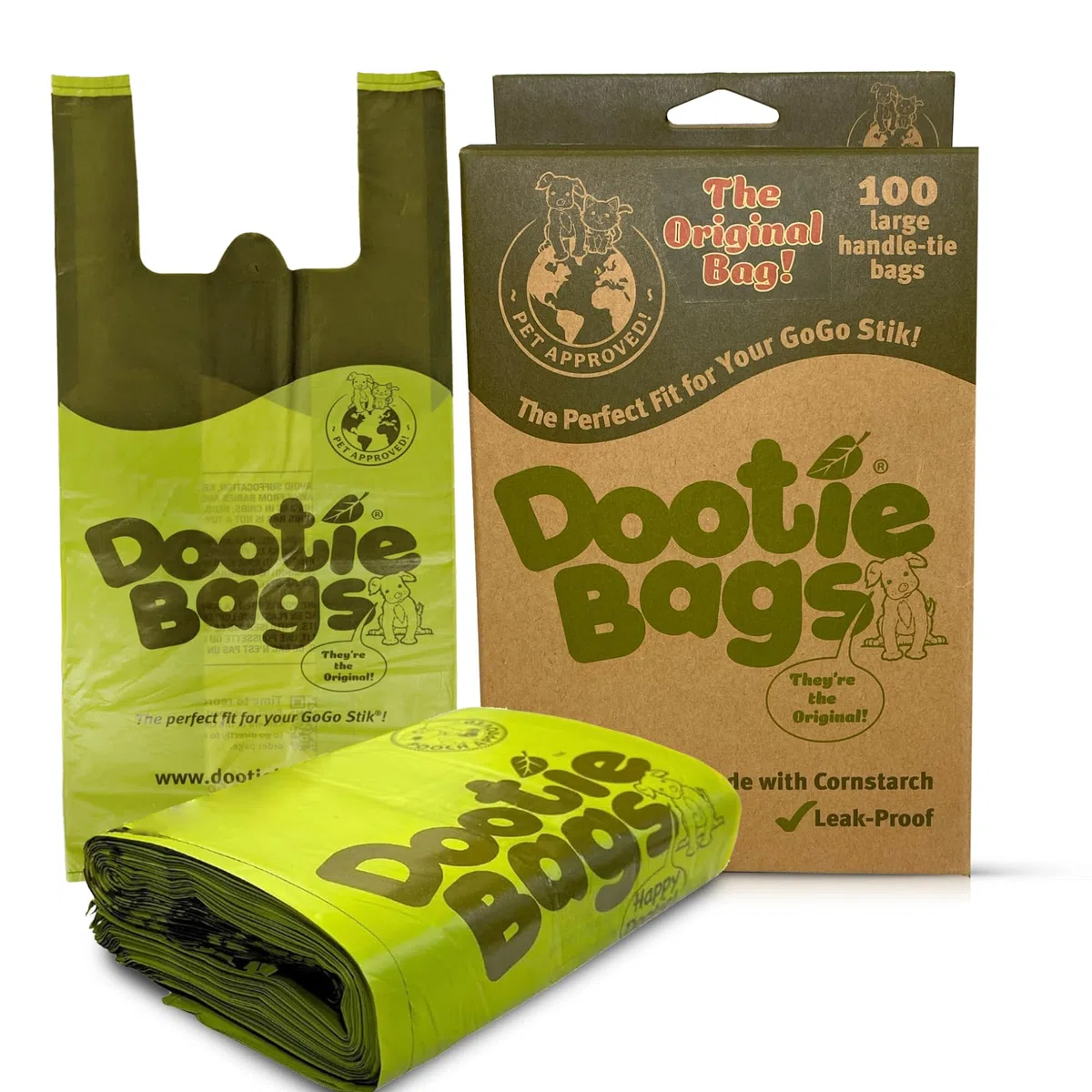 Dootie Bags - Corbata de 100 Hilos, con Refuerzos, Ajuste Gogo Stik