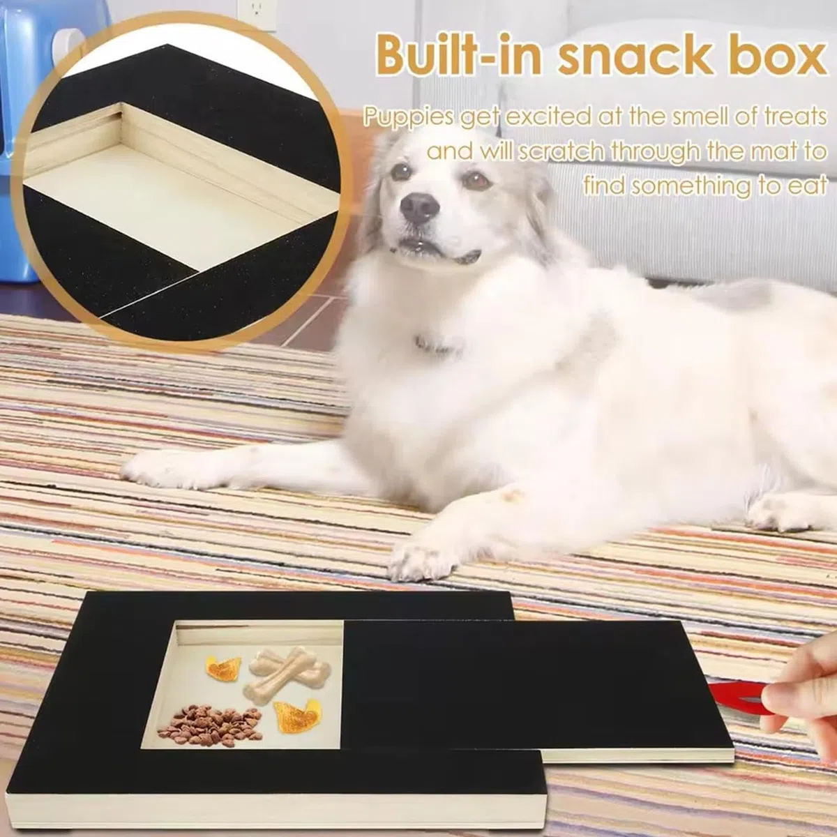 Tabla Rascadora De Uñas Con Para Perros Actividad Interactiva De Madera Con
