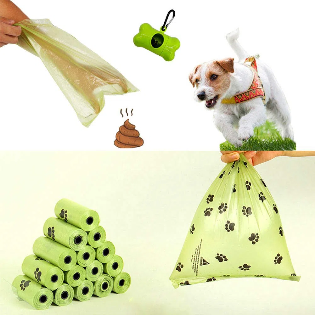 Bolsas de basura desechables para perros con dispensador