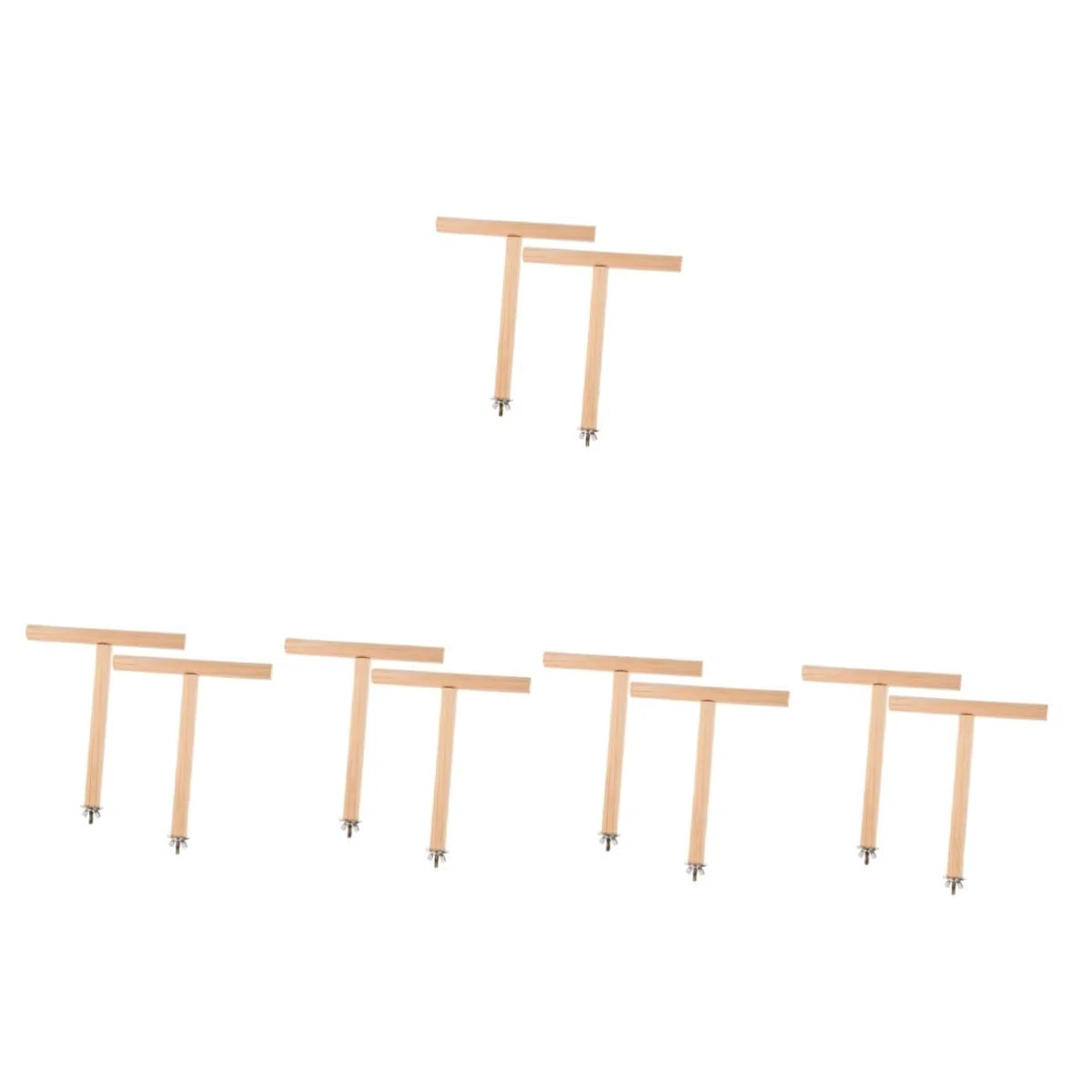 HANABASS 10piezas Soporte De Percha para Aves De Madera Natural para Periquitos Loros y Cockatiels Accesorio De Jaula Práctico y Duradero