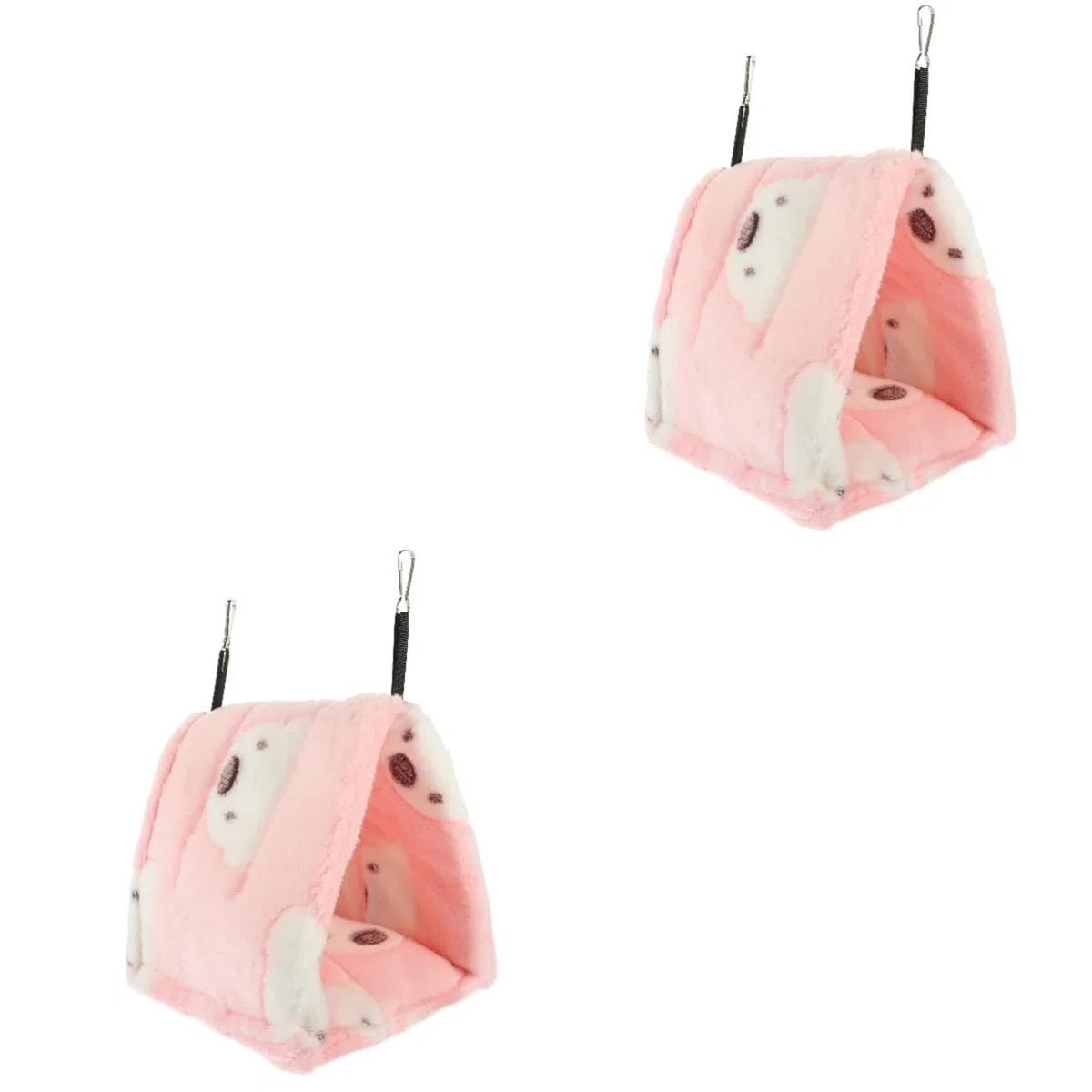 minkissy 2 Piezas de Conejillo de Indias escondite Erizo Jaula de Forro Polar Conejo cálido Acogedor casa cobayas Cama Cueva hámster Cama Colgante Chinchilla hábitat hámster casa Nido cálido algodón
