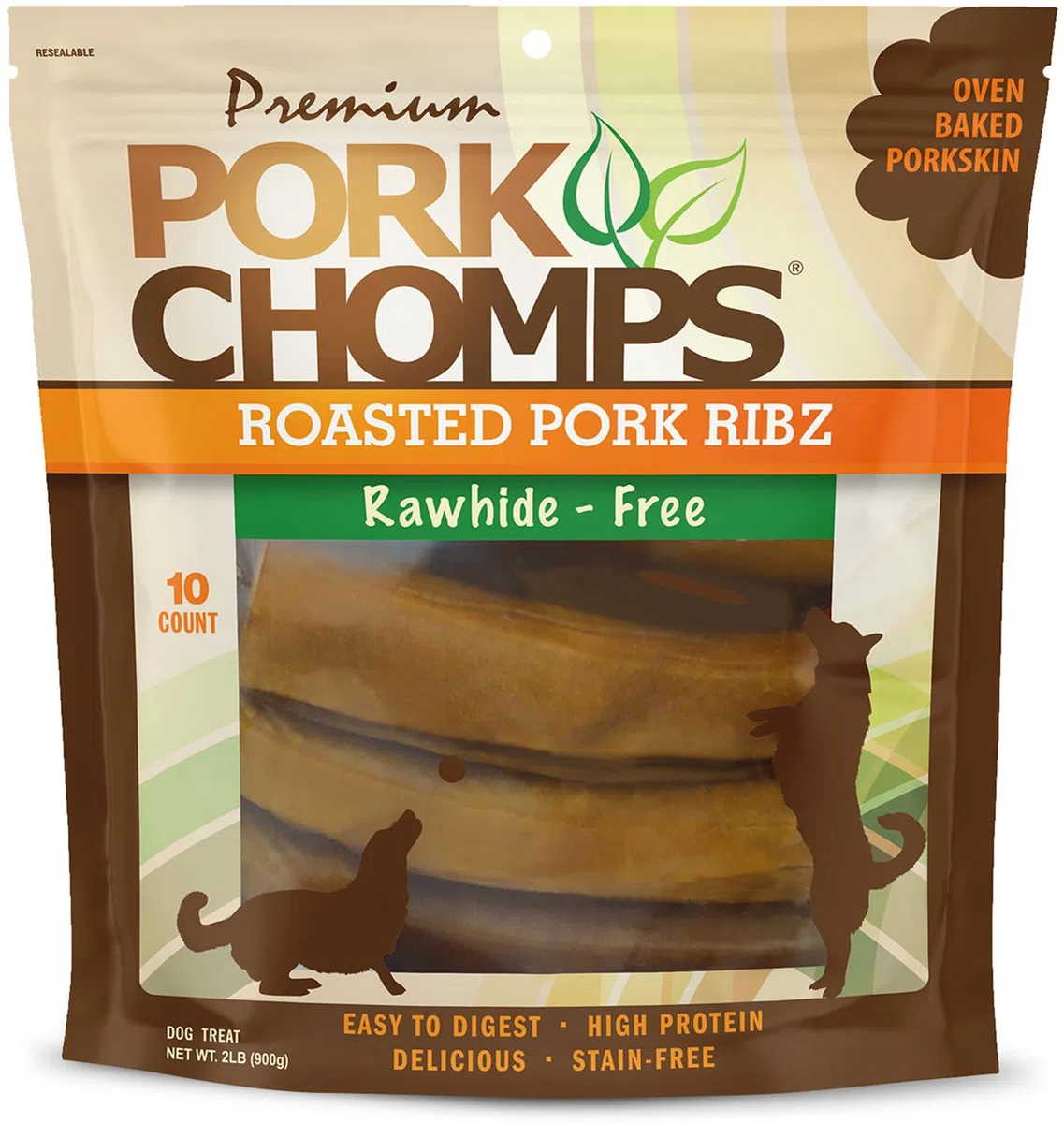Premium Cerdo Chomps Tostado RIBZ Cerdo 10 CT