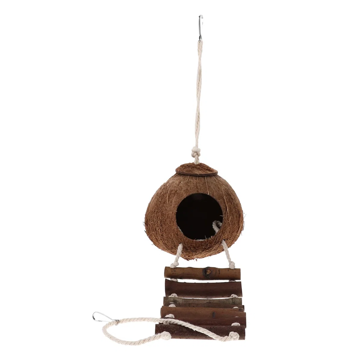 BESPORTBLE Casa para Cangrejo Ermitaño de Cáscara Natural con Escalera Hábitat para Cangrejo Ermitaño Decoración de Terrario para Reptiles Cueva Delicada para Terrario