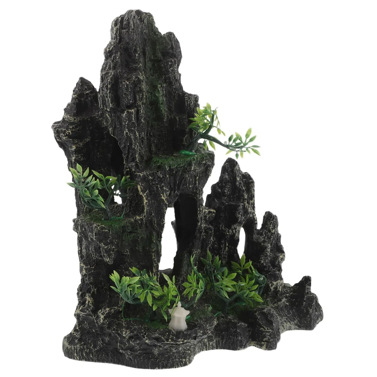 DOITOOL Decoración para Peceras de Resina Cueva de Piedra Simulada para Acuario Escondite para Gambas y Peces Betta Decoración Natural para Paisaje Subacuático 1 Pieza