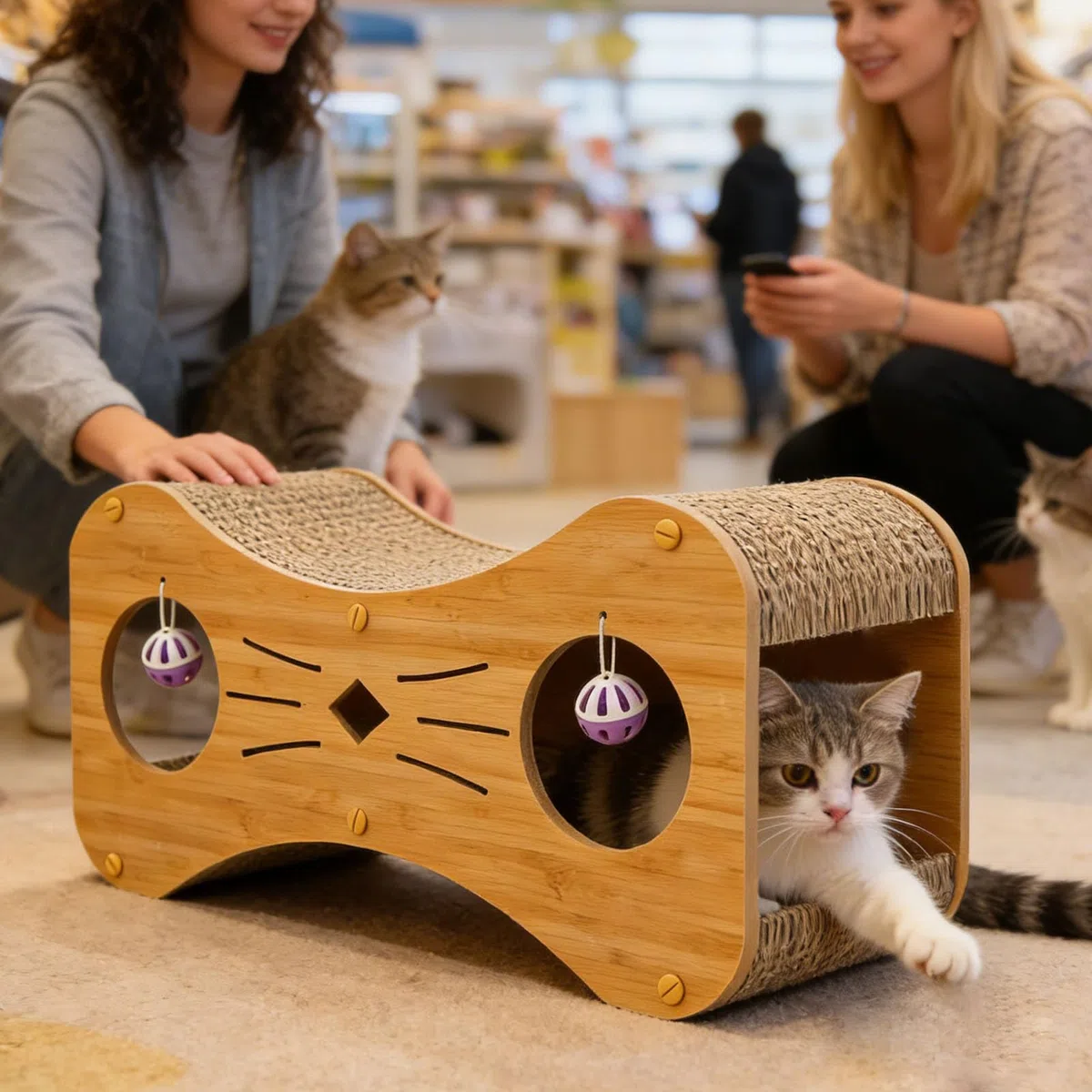 Rascador para Gatos Casa para Gatos con Diseño De