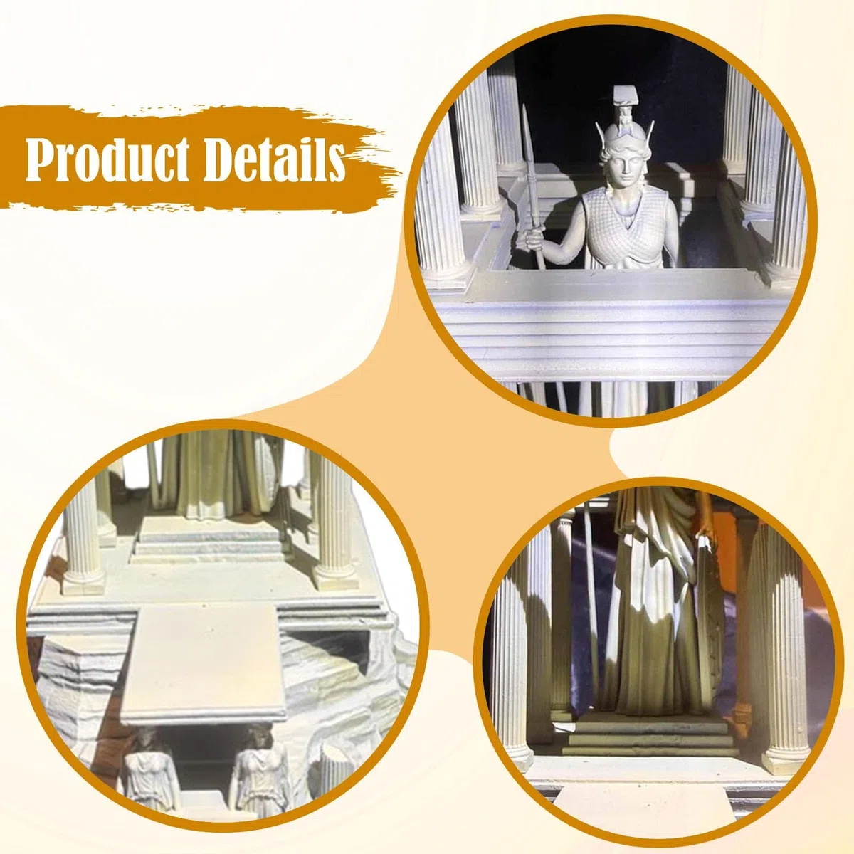 Decoración de Acuario Arquitectura Romana Estatua Accesorios de Acuario Figura Resina