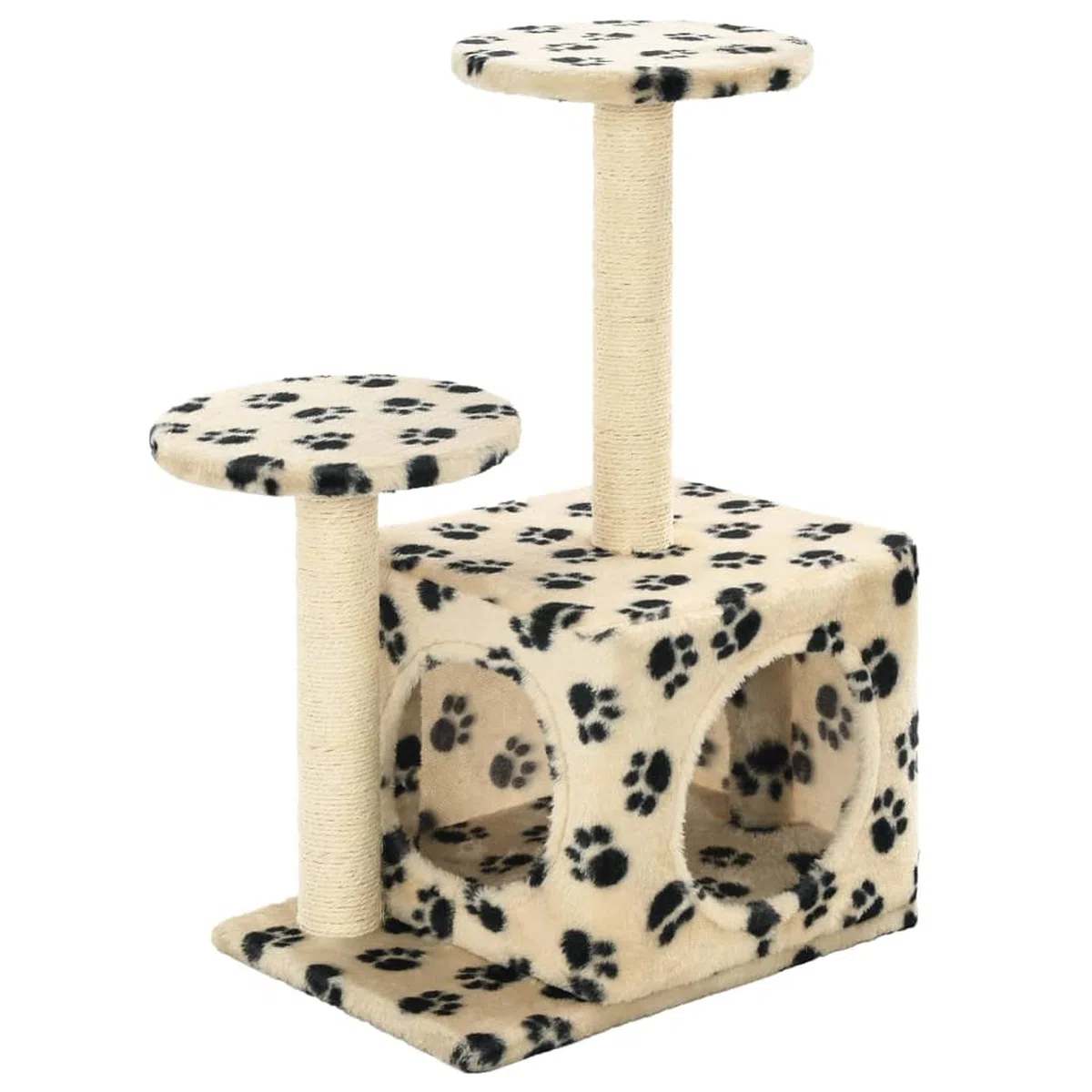 ShGaxin Rascador para Gatos con Poste de sisal, Arbol para Gatos, Gatos Accesorios, Arranhador para Gatos, Arbol Rascador Gatos, 60 cm Huellas Beige
