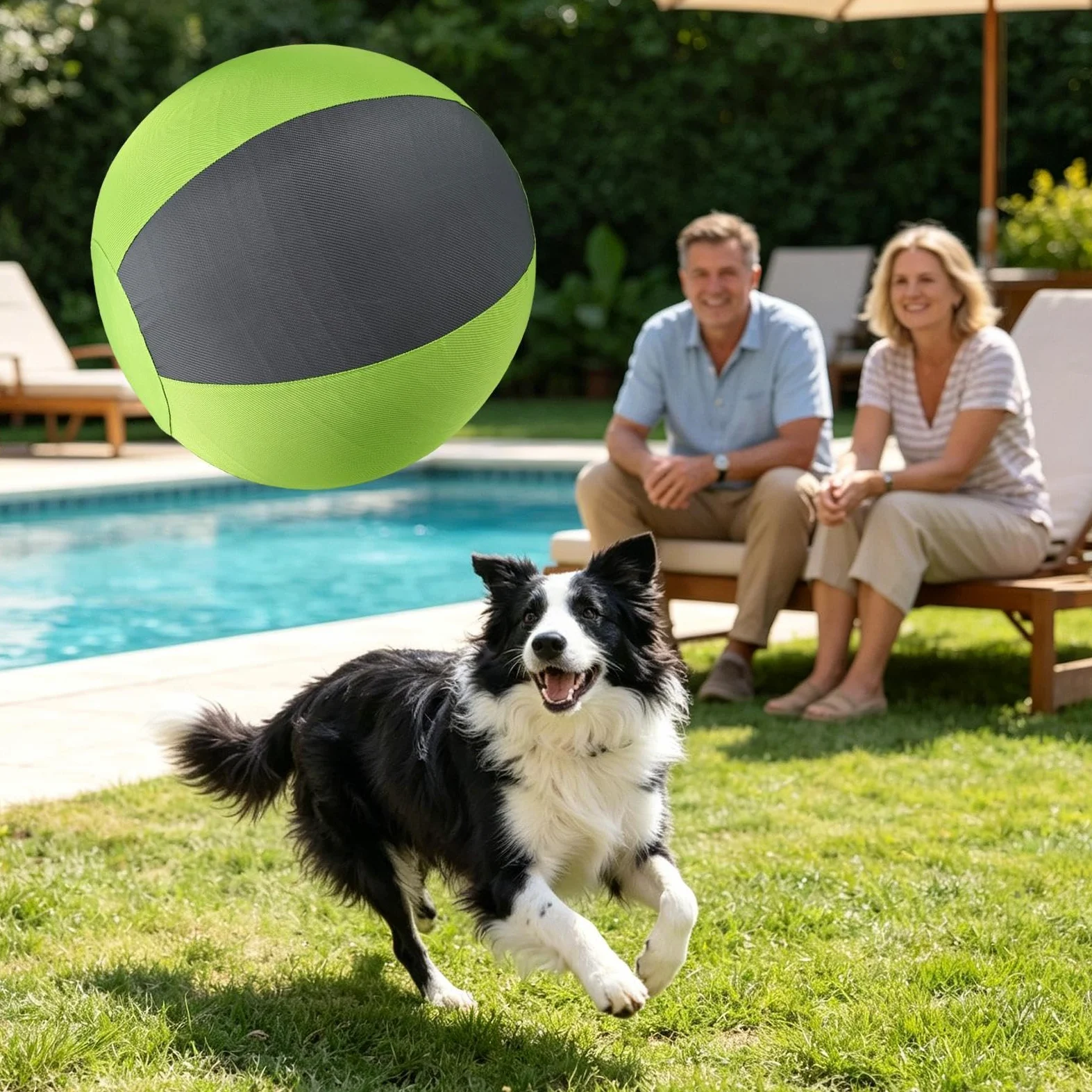 Pelota Grande para Perros de Pastoreo Entrenamiento Inflable Cachorros | Juguete Ejercicio Cachorros para Padres de Mascotas, Amantes de Animales, Patio, Jardín, Parque, Apartamento, Piscina, Play