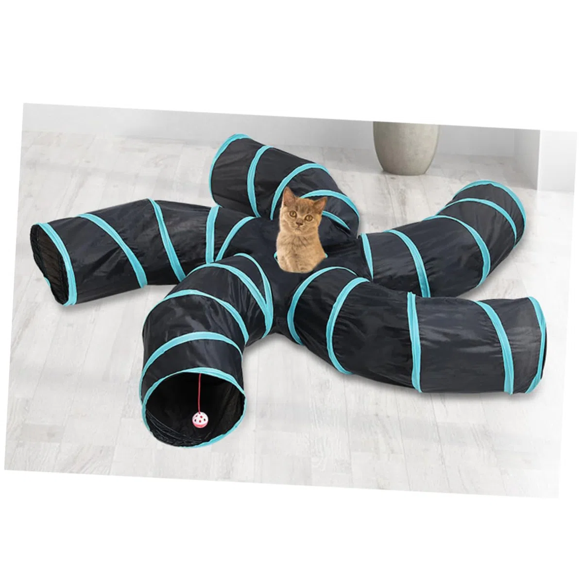 Túnel Plegable para Gatos Interactivo, Educativo, Forma S
