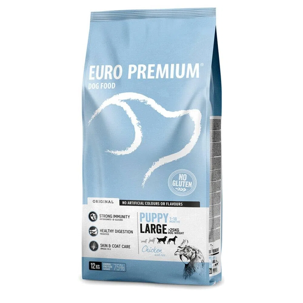 Euro-Premium Cachorro Pollo Grande - Arroz 12 kg