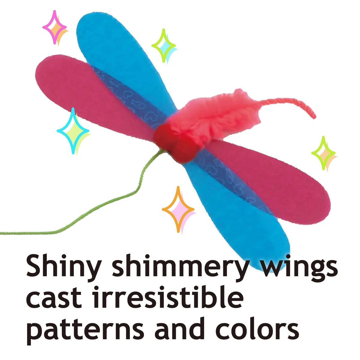 Necoichi Crinkly Critters - Juguete Interactivo de Plumas de Gato número 1 Japón