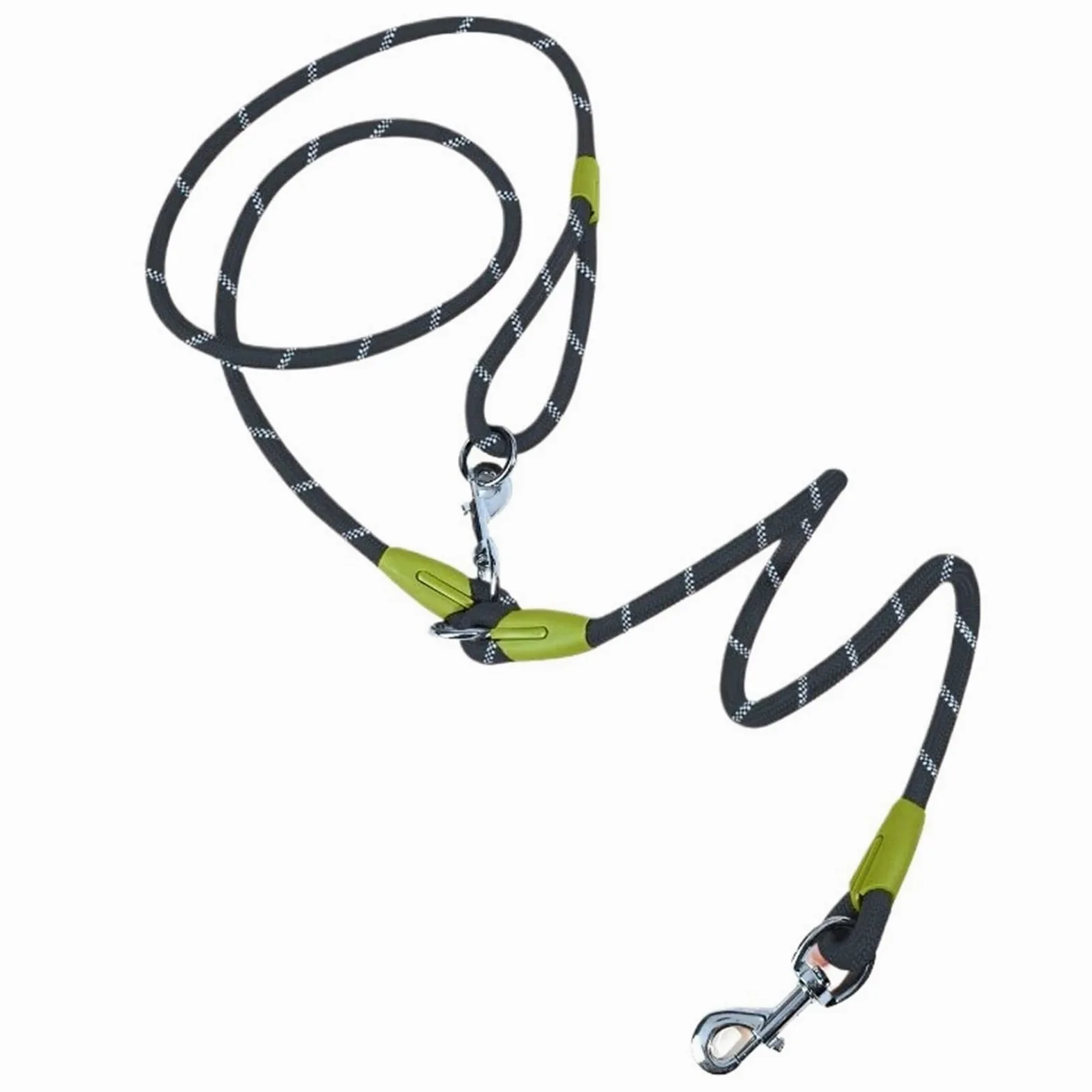 Correa Perro para Correr Cadena de tracción de Nailon for Perros pequeños y Grandes.(Black)