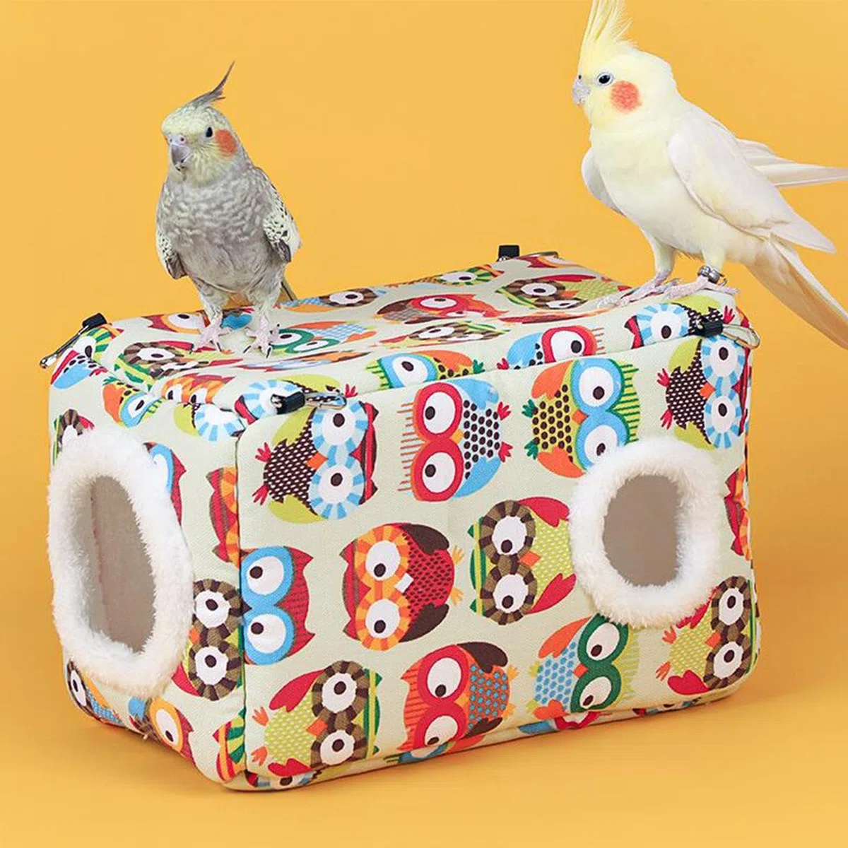 Nido para Pájaros Cama para Mascotas Hamaca Colgante Refugio Cálido con Forro Y Ganchos Resistente Apto para Loros Chinchillas Cobayas Ardillas