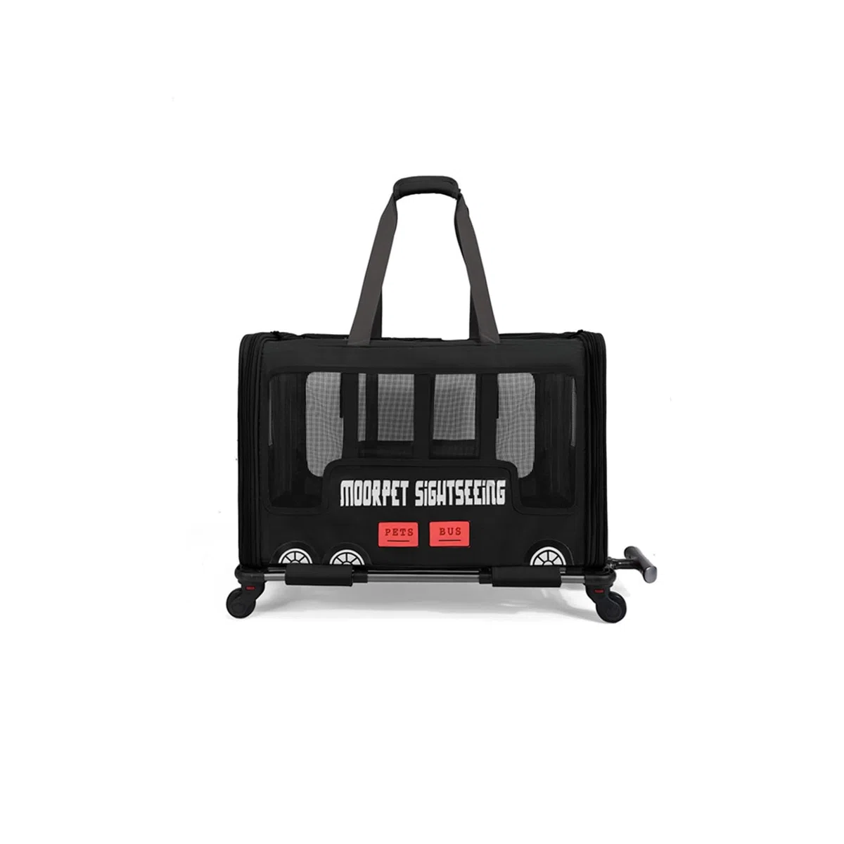 Galatée Cochecito para Mascotas, Bolsa De Viaje para Perros con Ruedas Extraíbles, Bolsa De Transporte Portátil para Gatos, Bolsa Plegable para Perros para Viajes, Camping y Exteriores(Negro)