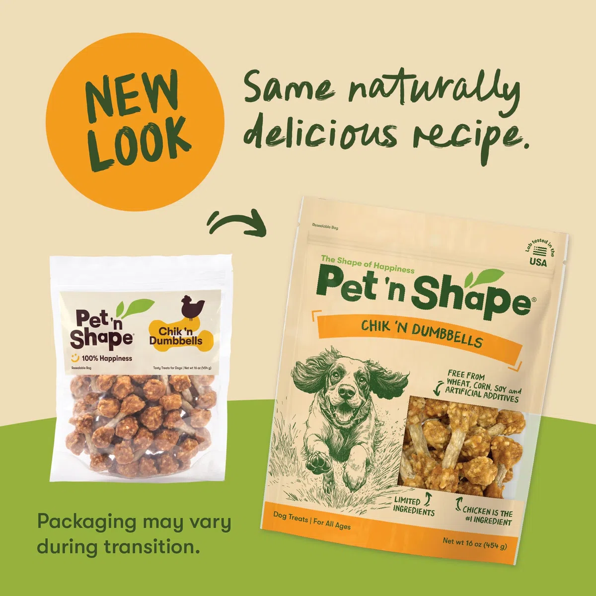 PET 'n SHAPE - Chik N Dumbbells Treat - 1 lbs (16 oz./454 g)