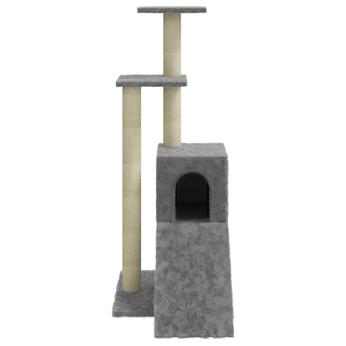 Rascador para Gatos con Postes de sisal, LAPOOH Arbol para Gatos, Gatos Accesorios, Arranhador para Gatos, Arbol Rascador Gatos, Gris Claro 92 cm