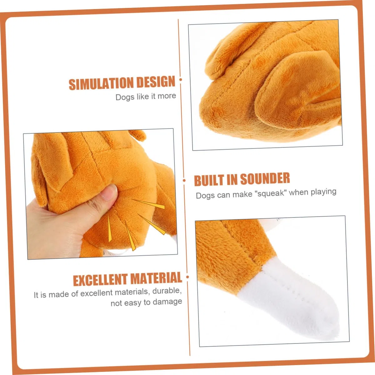 minkissy Juguete de pavo para mascotas de 4 piezas, resistente al desgaste, juguete interactivo para masticar, juguete interactivo para gatos, juguete de sonido para apretar, juguete para mascotas,